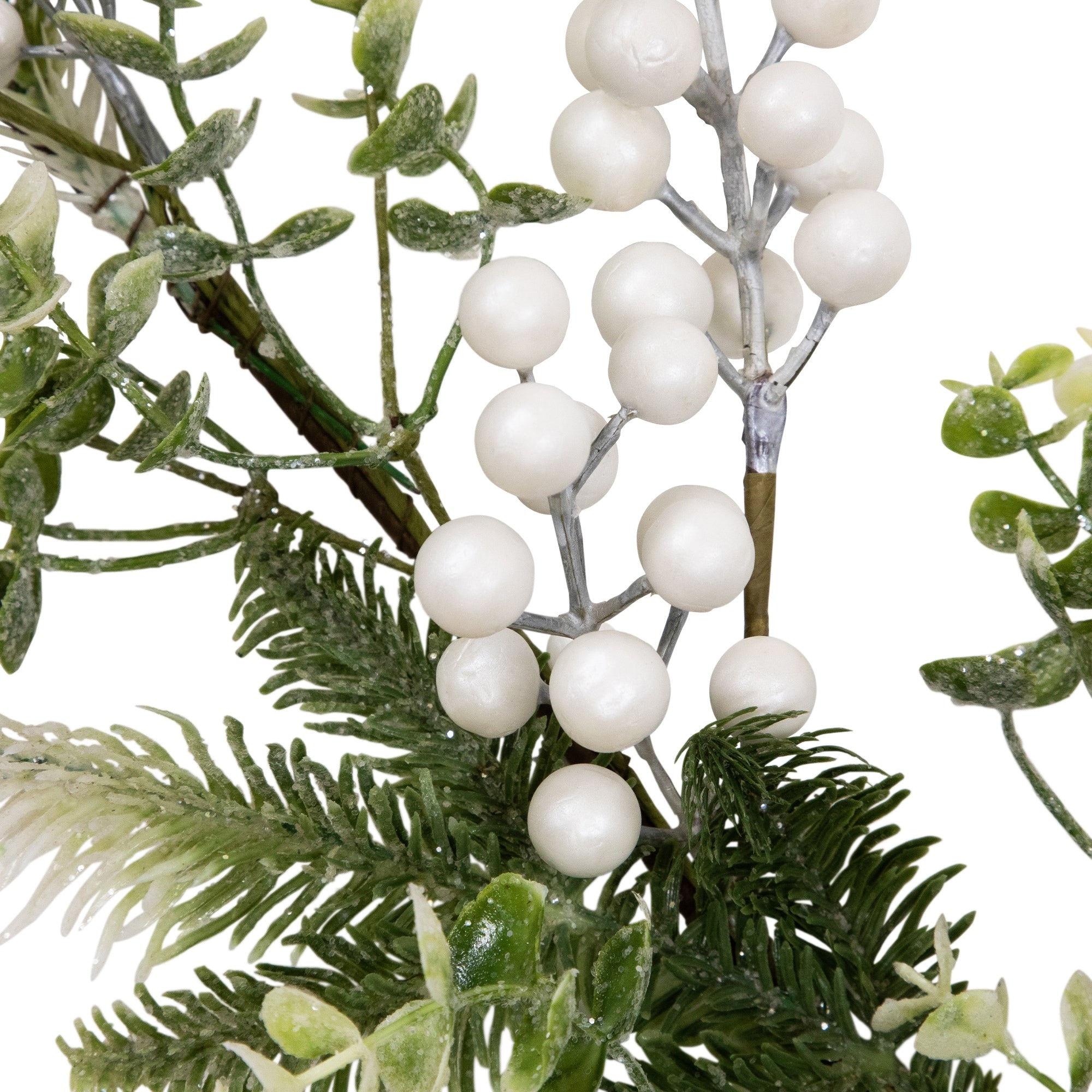 Glittered Berries and Eucalyptus Artificial Christmas Garland - 5' - Unlit - 5' x 10