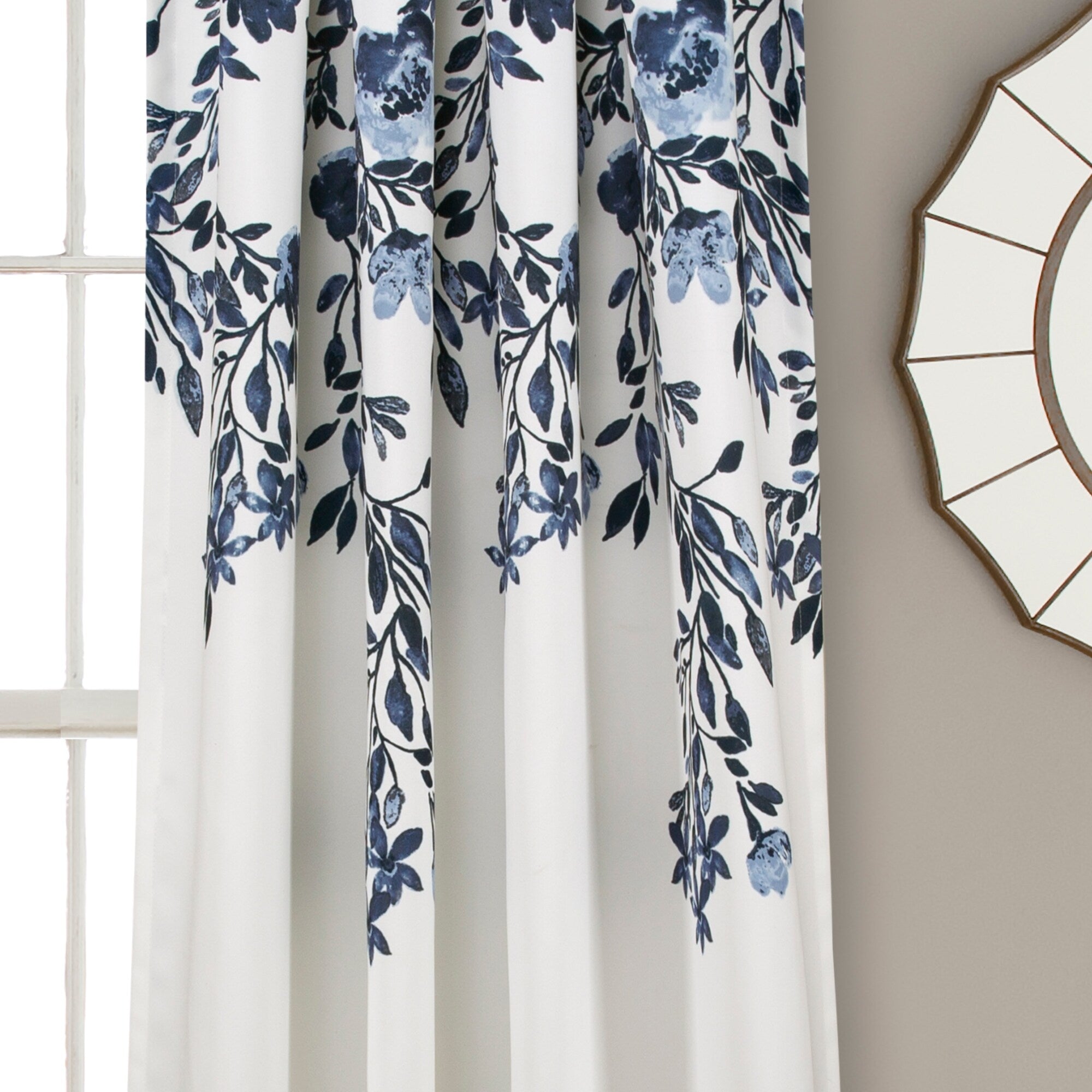 Porch & Den Elcaro Floral Room Darkening Curtain Panel Pair