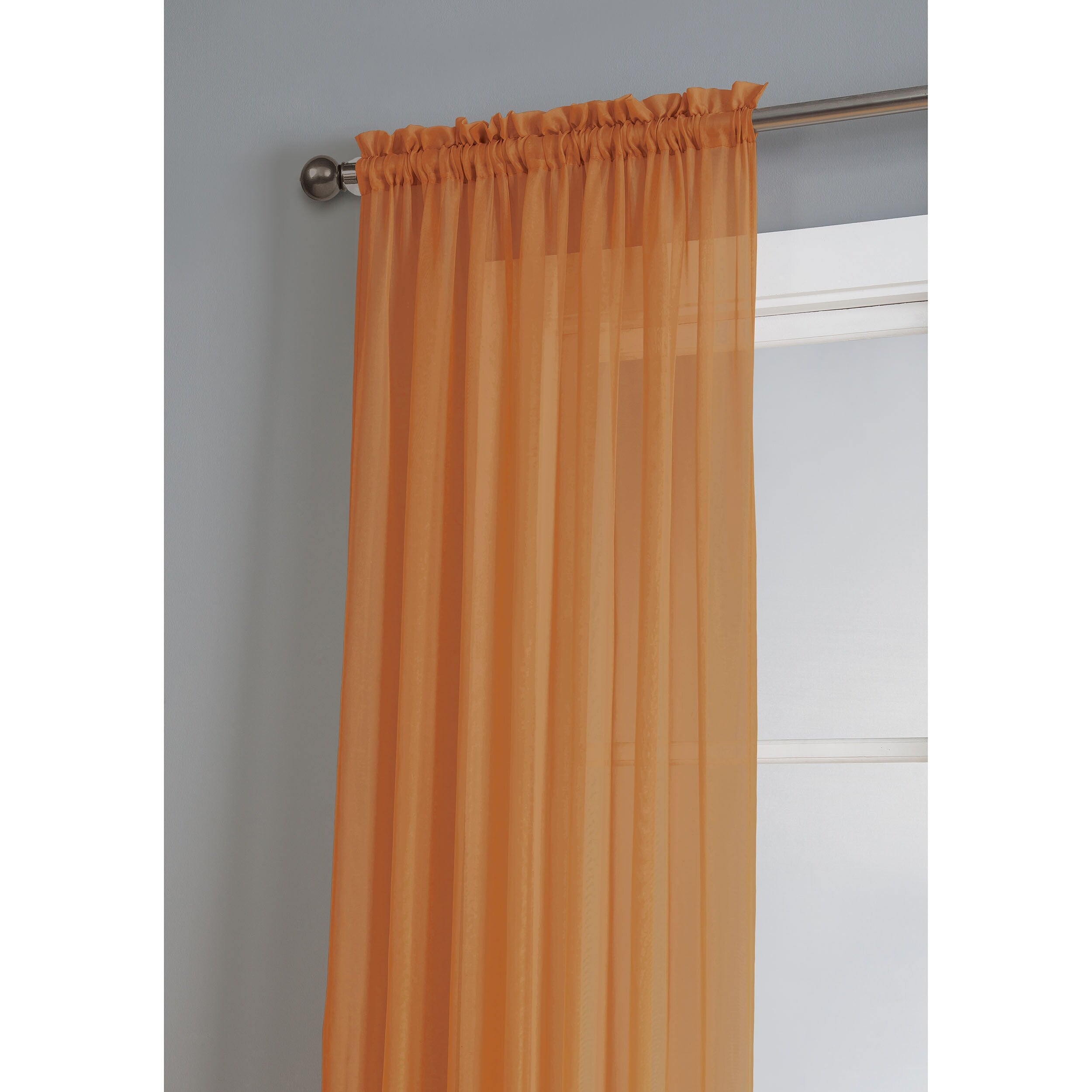 Window Elements Diamond Sheer Voile Extra Wide, 56 Inch Wide. Rod Pocket Curtain Panel