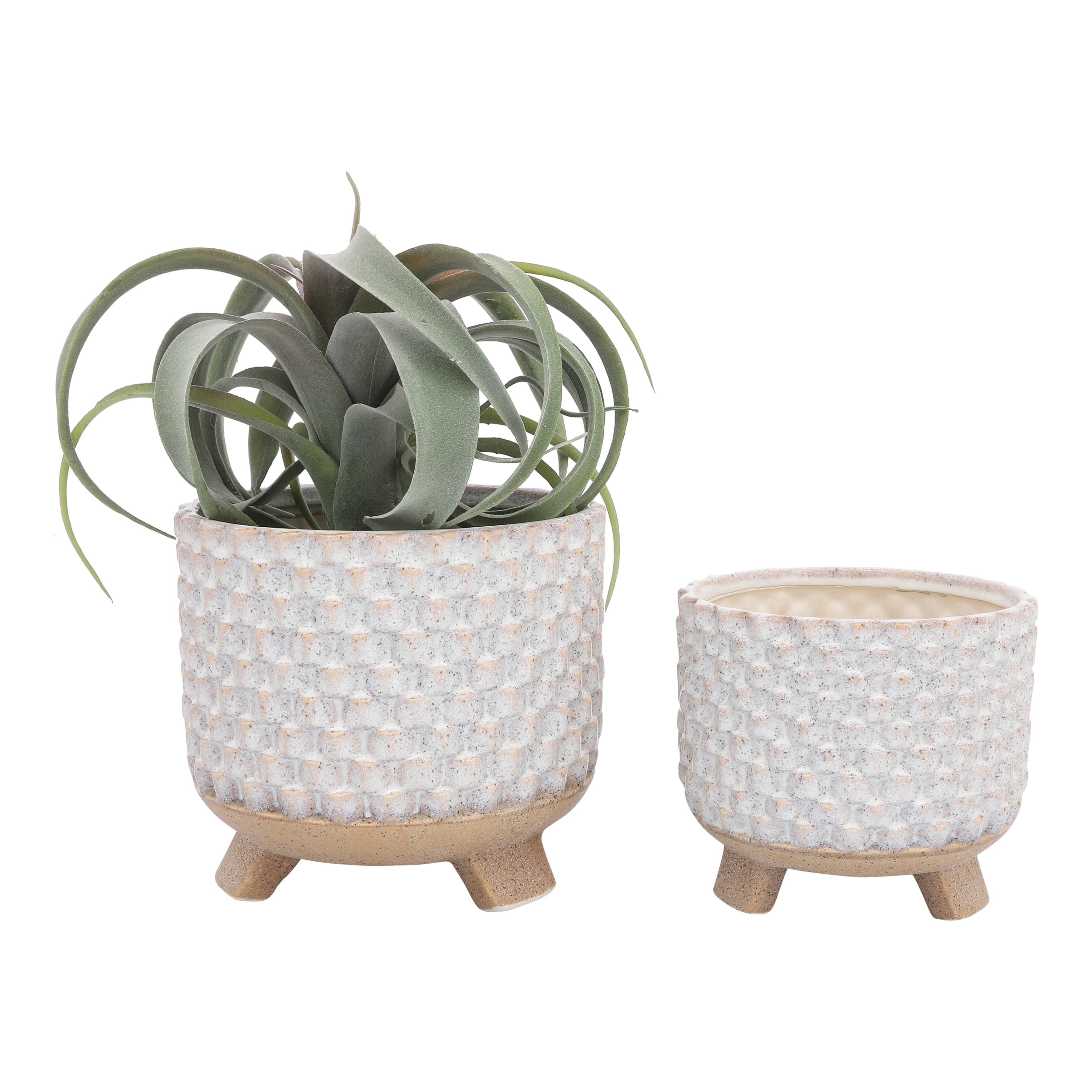 Sagebrook Home Artisan Crafted Ceramic Planter Set