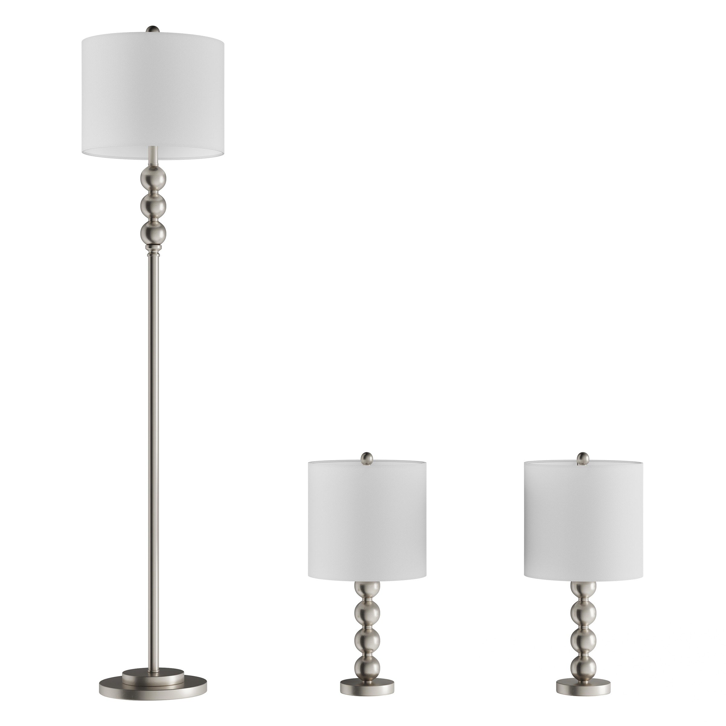 Set of 3 Modern Stacked Balls Table & Floor Lamps by Lavish Home - Set of 3