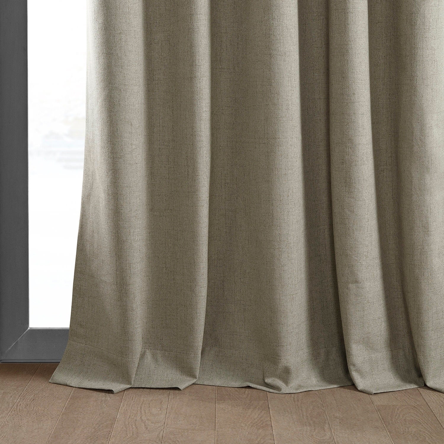 Exclusive Fabrics Vintage Thermal Cross Linen Weave Blackout Curtains (1 Panel)