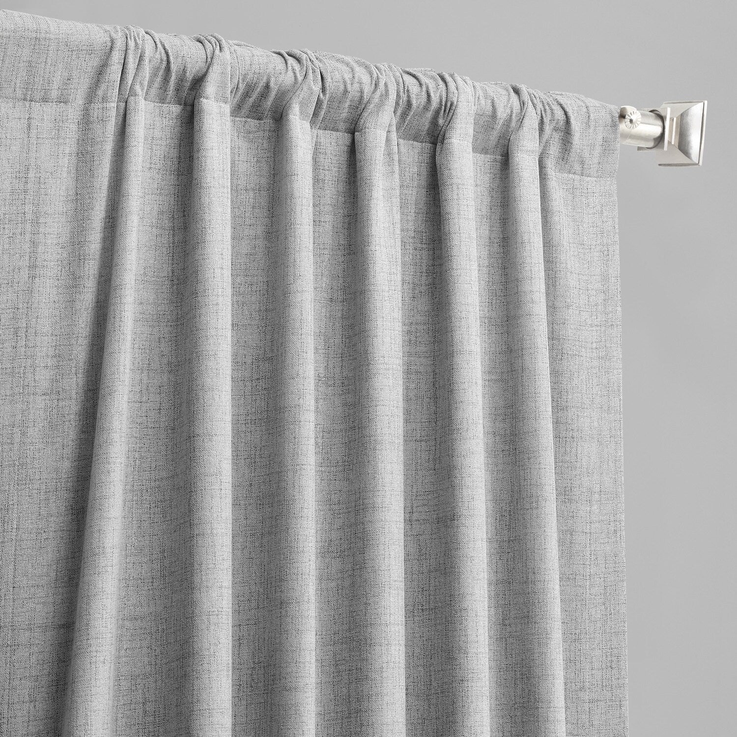 Exclusive Fabrics Vintage Thermal Cross Linen Weave Blackout Curtains (1 Panel)