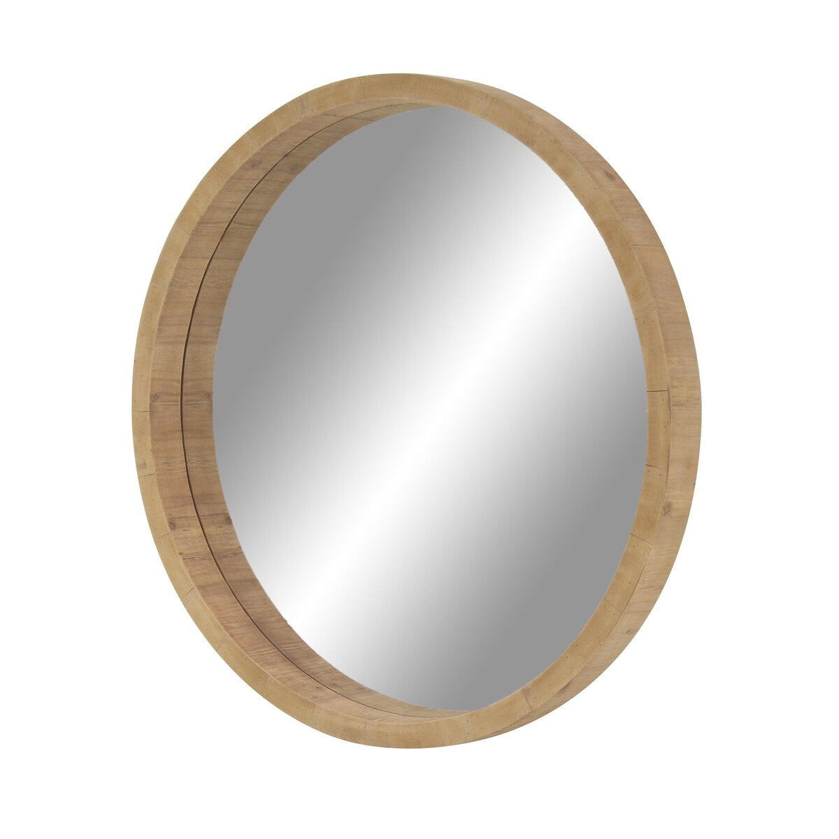 Wood Minimalistic Room Wall Mirror - Brown - Roche River Decor