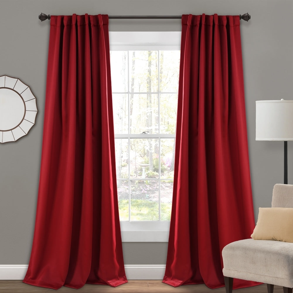 Porch & Den Linda Insulated Back Tab Blackout Window Curtain Panel Pair