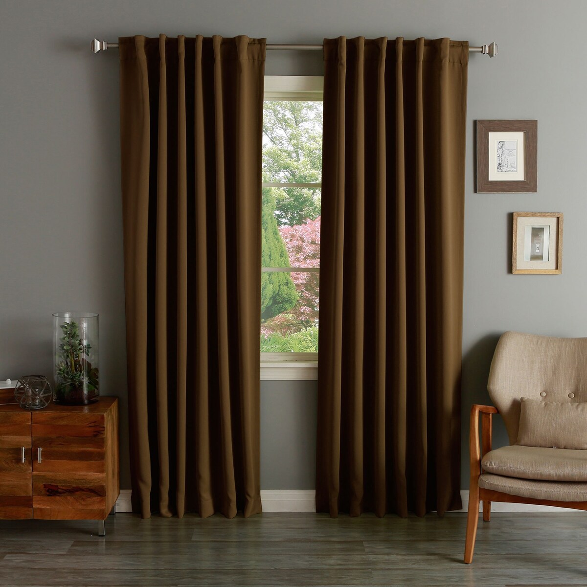 Aurora Home Insulated Thermal Blackout 84-inch Curtain Panel Pair - 52 x 84