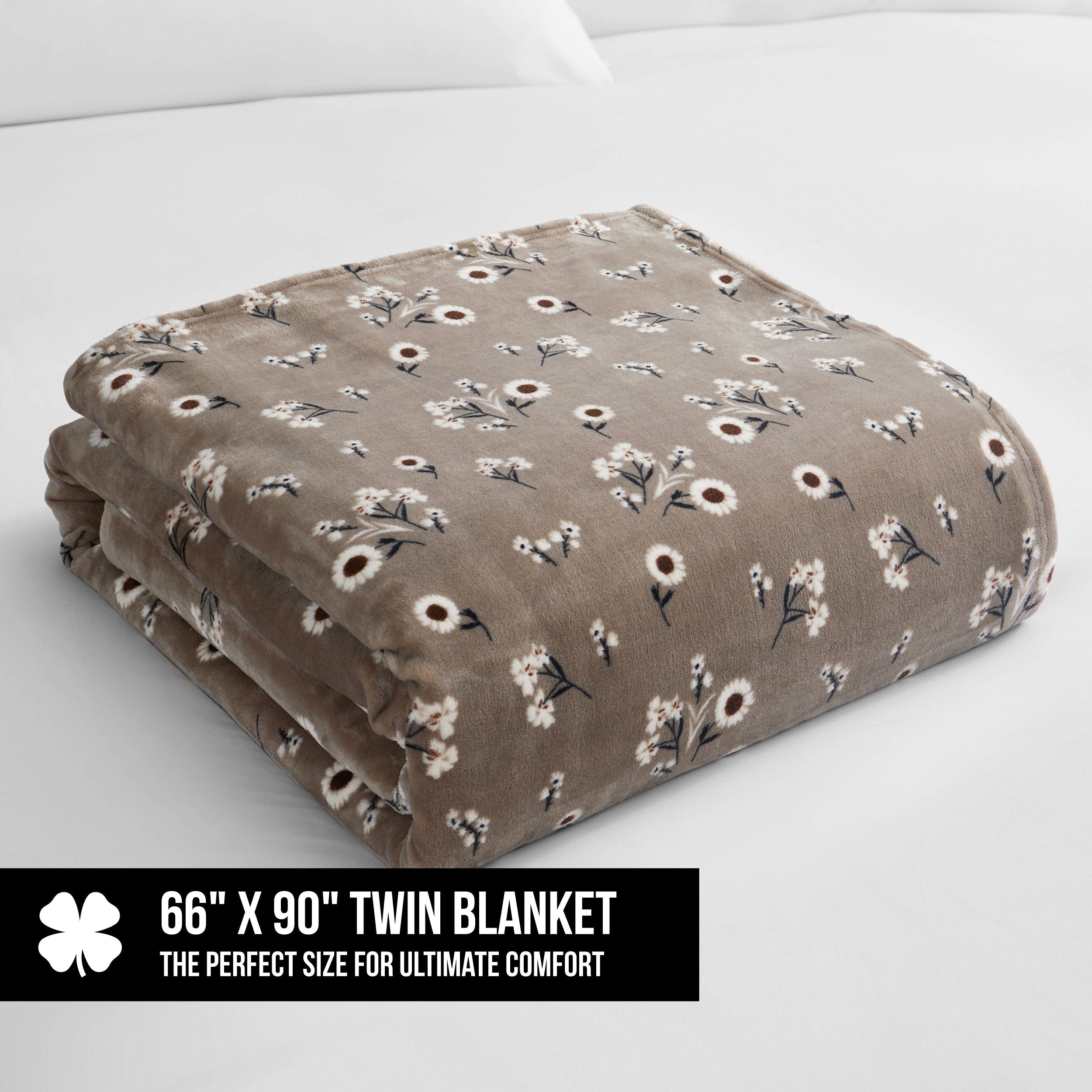 Lucky Brand Daisy Throws Plush 50 x 70 Throw Blanket