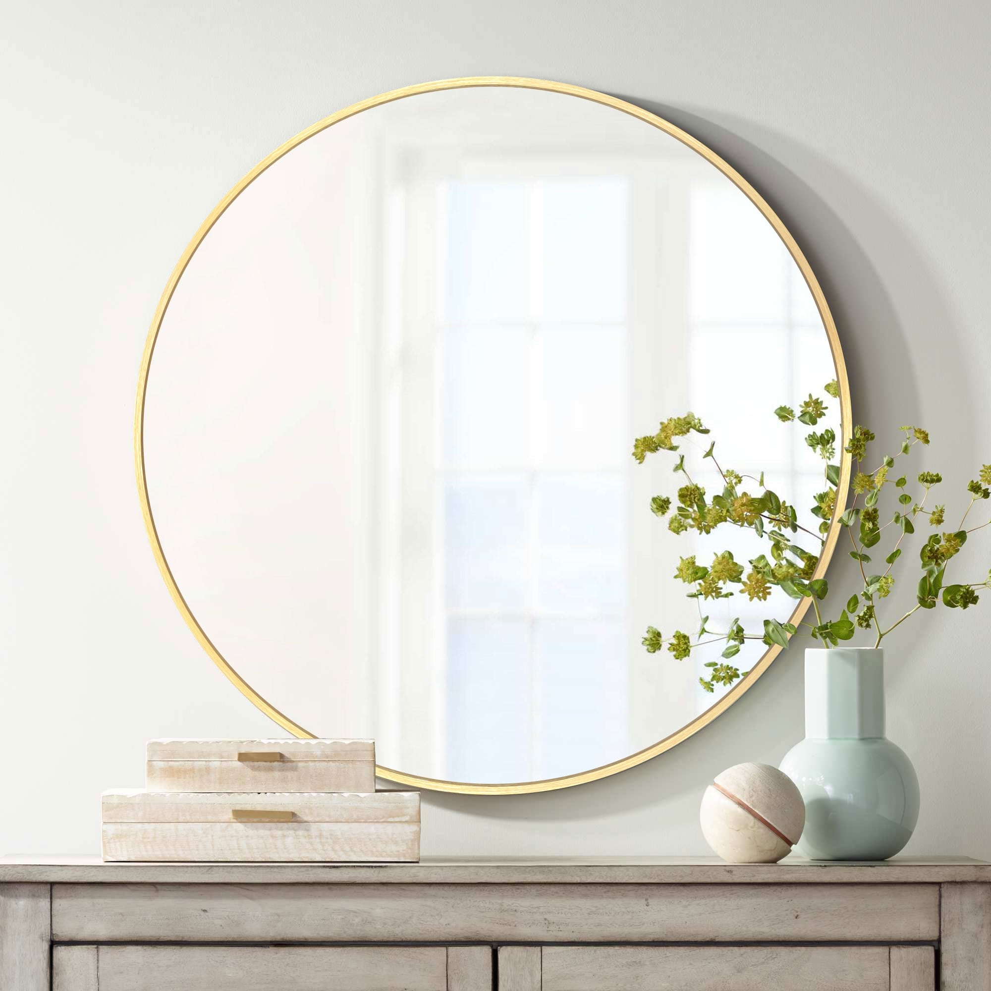 Modern Bathroom Wall Mounted Round Vanity Mirror