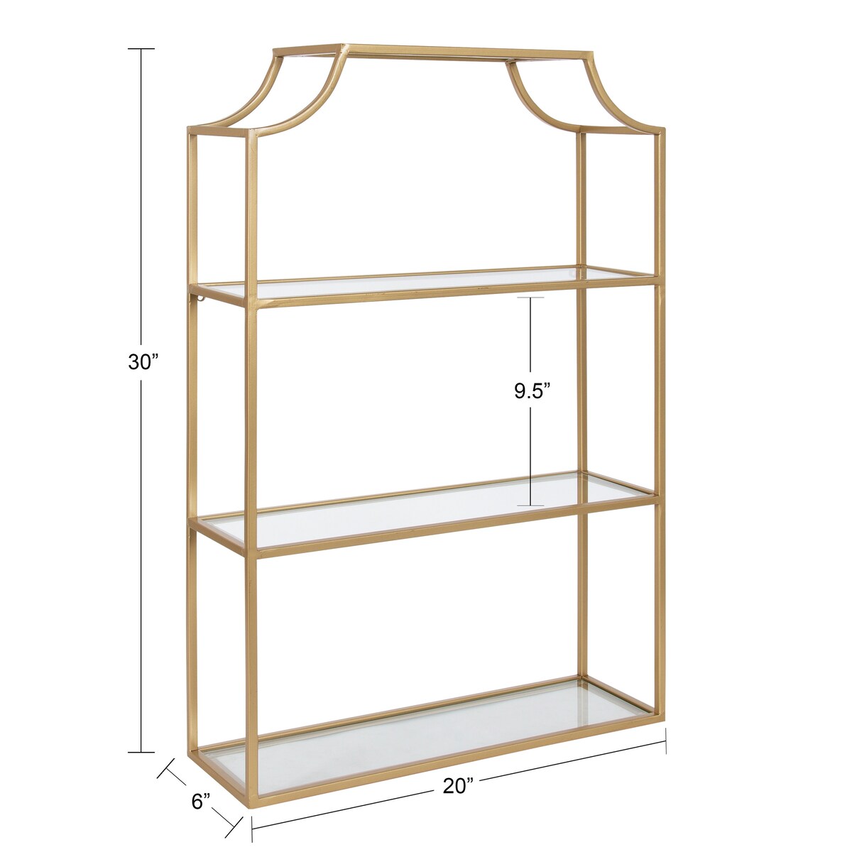 Kate and Laurel Ciel 4-tier Wall Shelf