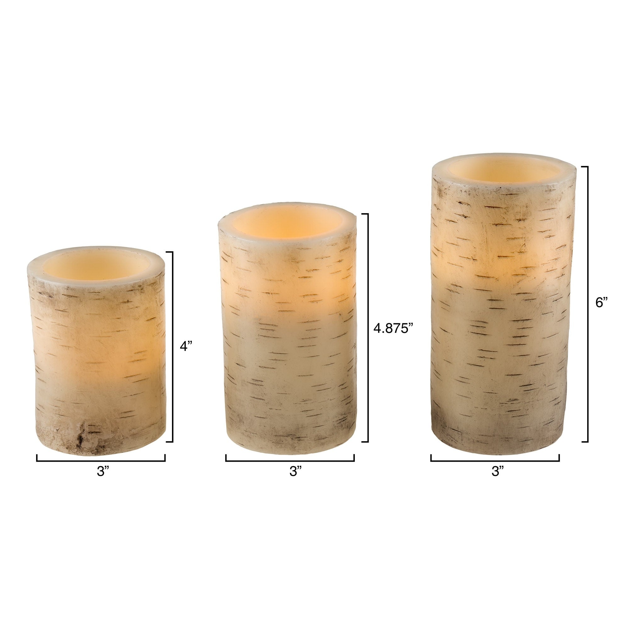 Windsor Home Birch Bark Flameless Candles