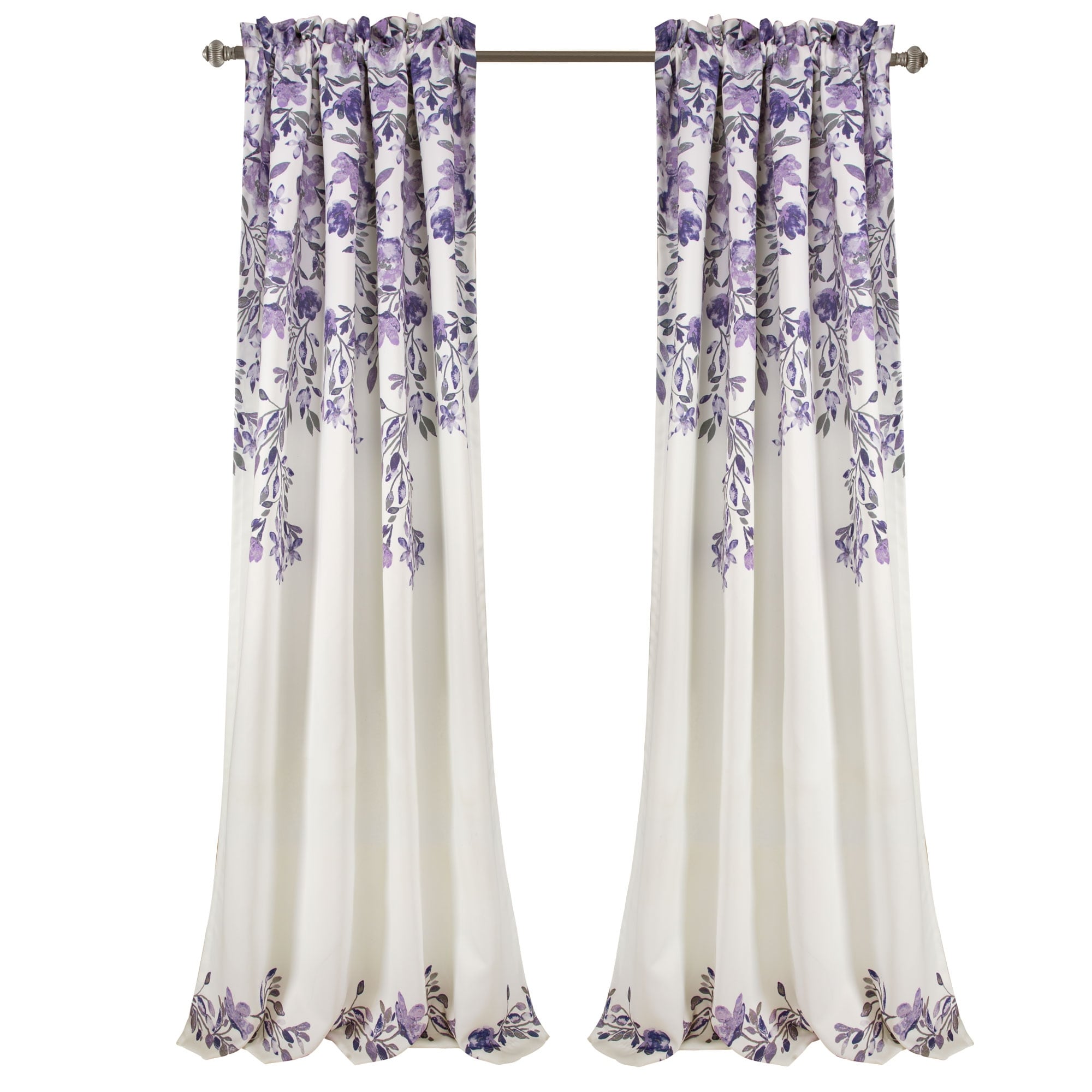 Porch & Den Elcaro Floral Room Darkening Curtain Panel Pair