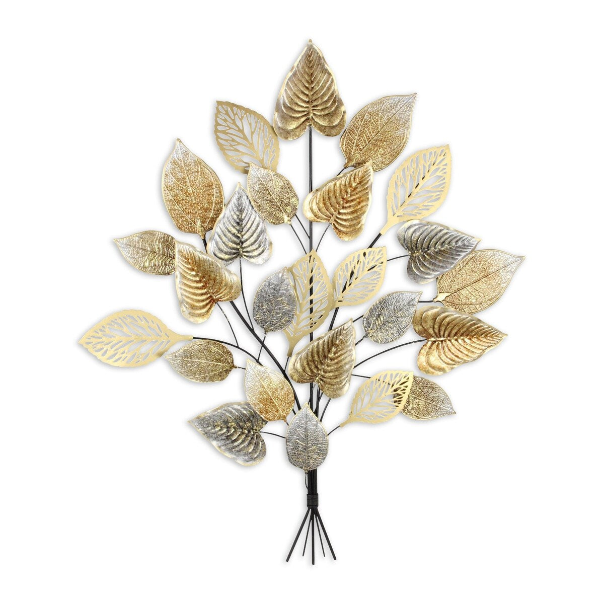 Doria Multicolor Metal Rustic Fall Themed Leaf Bouquet Decor