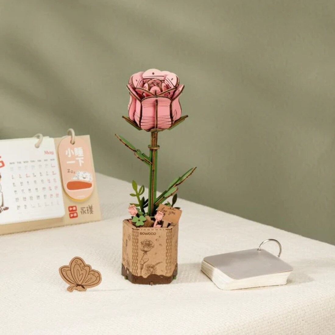 DIY 3D Wood Flower Puzzles