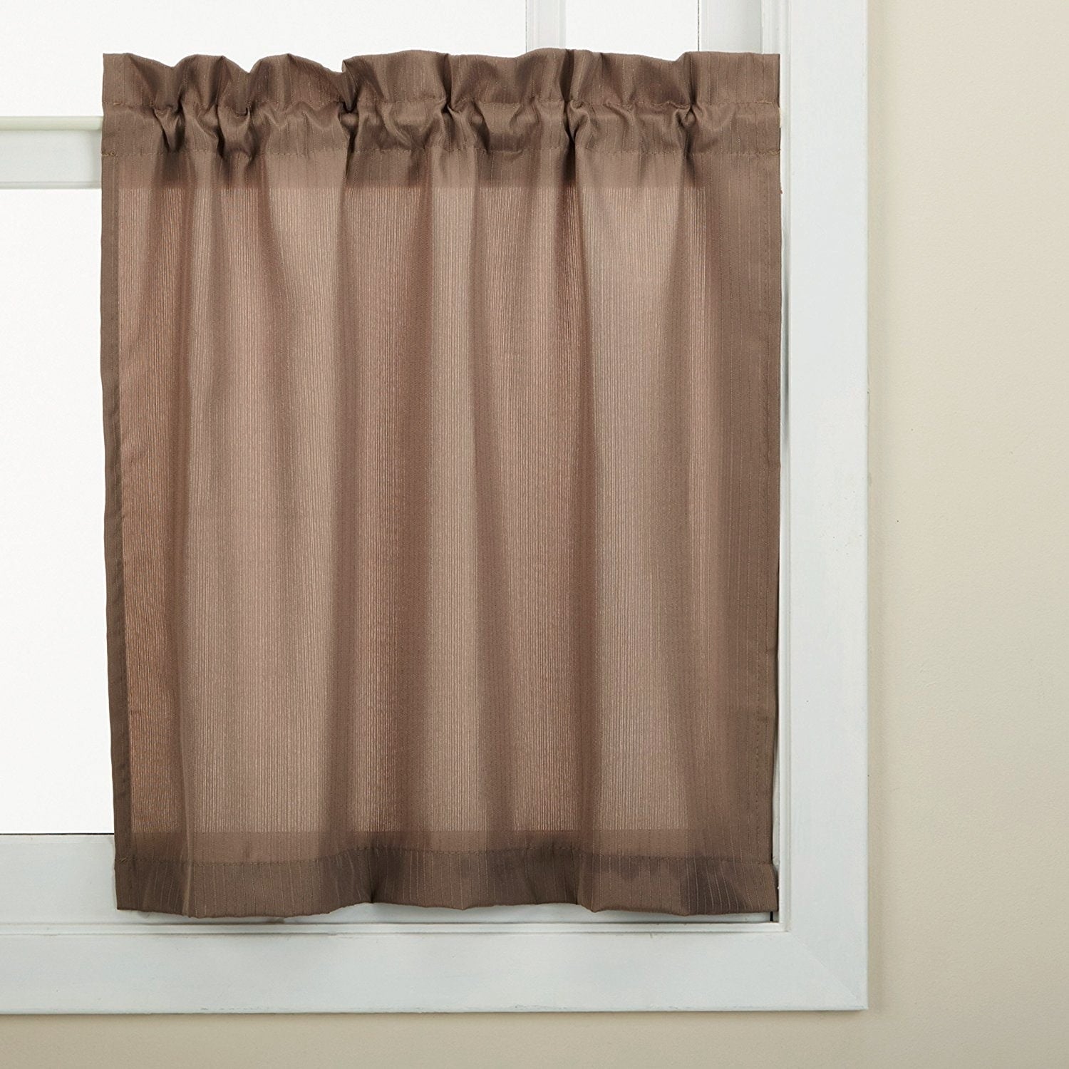 Opaque Ribcord Kitchen Curtain Pieces - Tiers/ Valances/ Swags