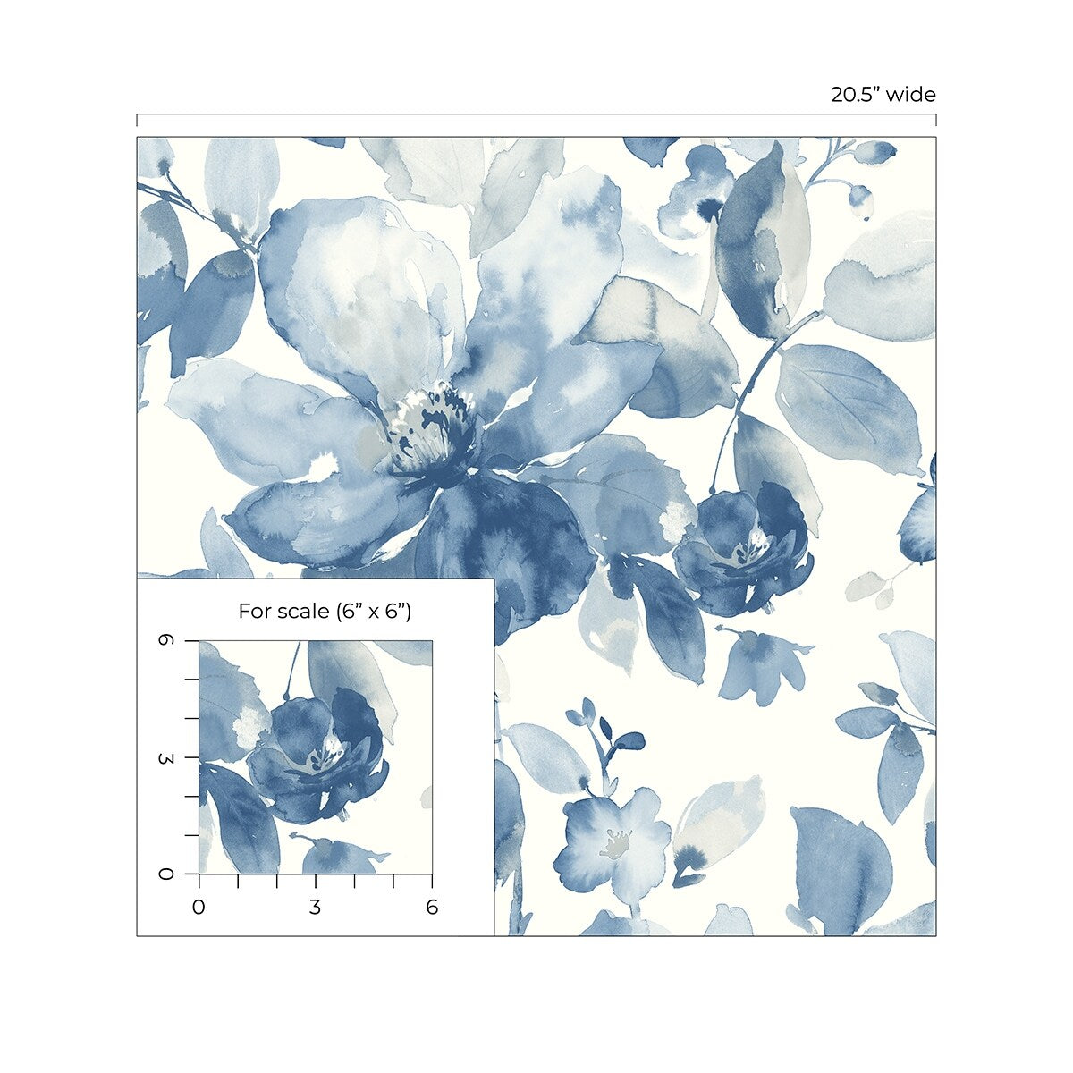 NextWall Watercolor Flower Peel and Stick Wallpaper