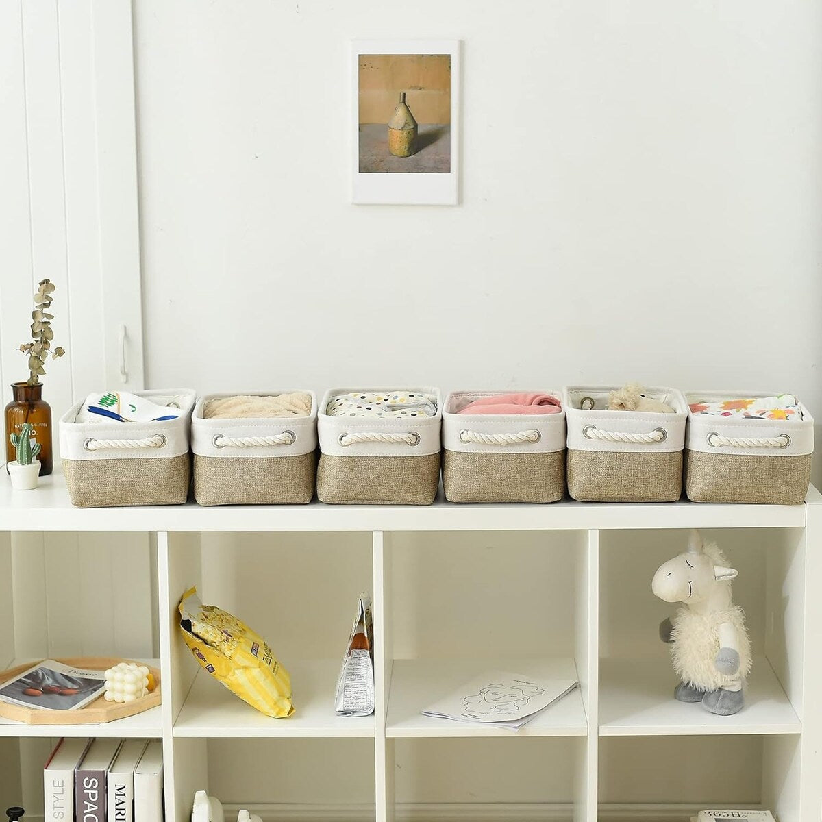 Small Storage Baskets for Organizing- 6 Pack