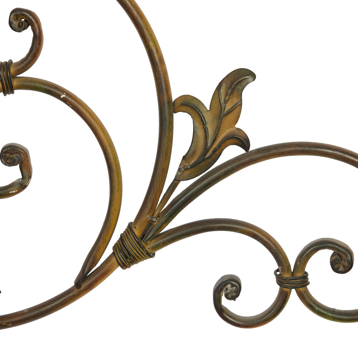 Metal Scroll Home Wall Decor with Embossed Details - Gold - Roche River Decor