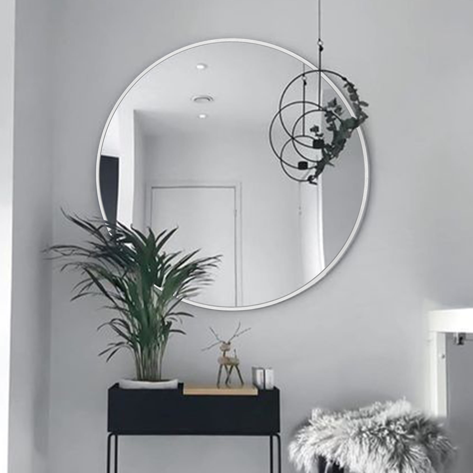 Modern Bathroom Wall Mounted Round Vanity Mirror