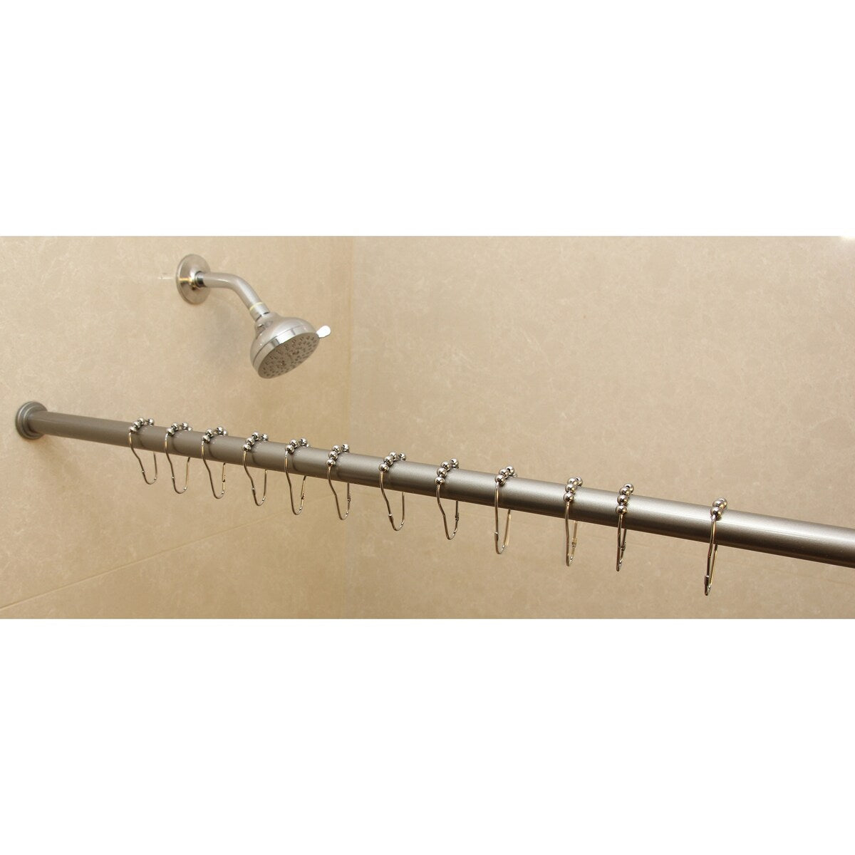 1-inch Adjustable Tension-mounted Shower or Window Curtain Rod