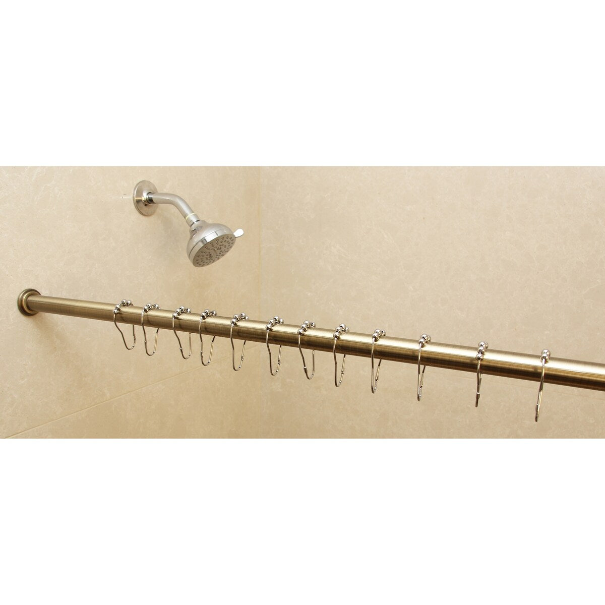 1-inch Adjustable Tension-mounted Shower or Window Curtain Rod