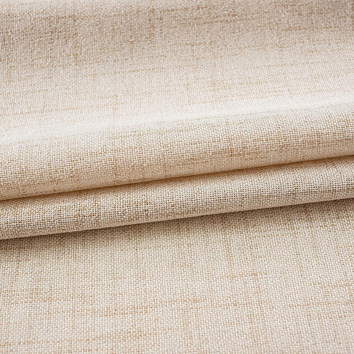 DriftAway Pinch Pleat Linen Textured Semi Sheer Solid Curtains Back Tabs