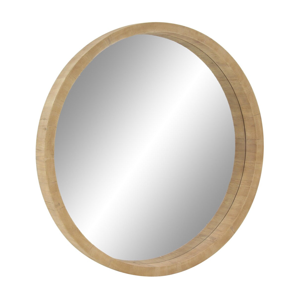 Wood Minimalistic Room Wall Mirror - Brown - Roche River Decor