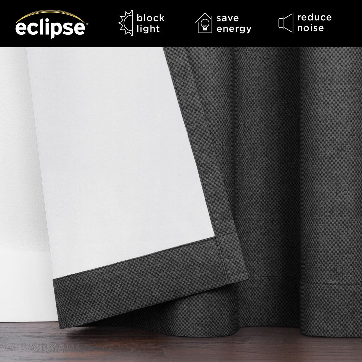 Eclipse Blackout Curtains, Larissa Solid Grommet Curtains