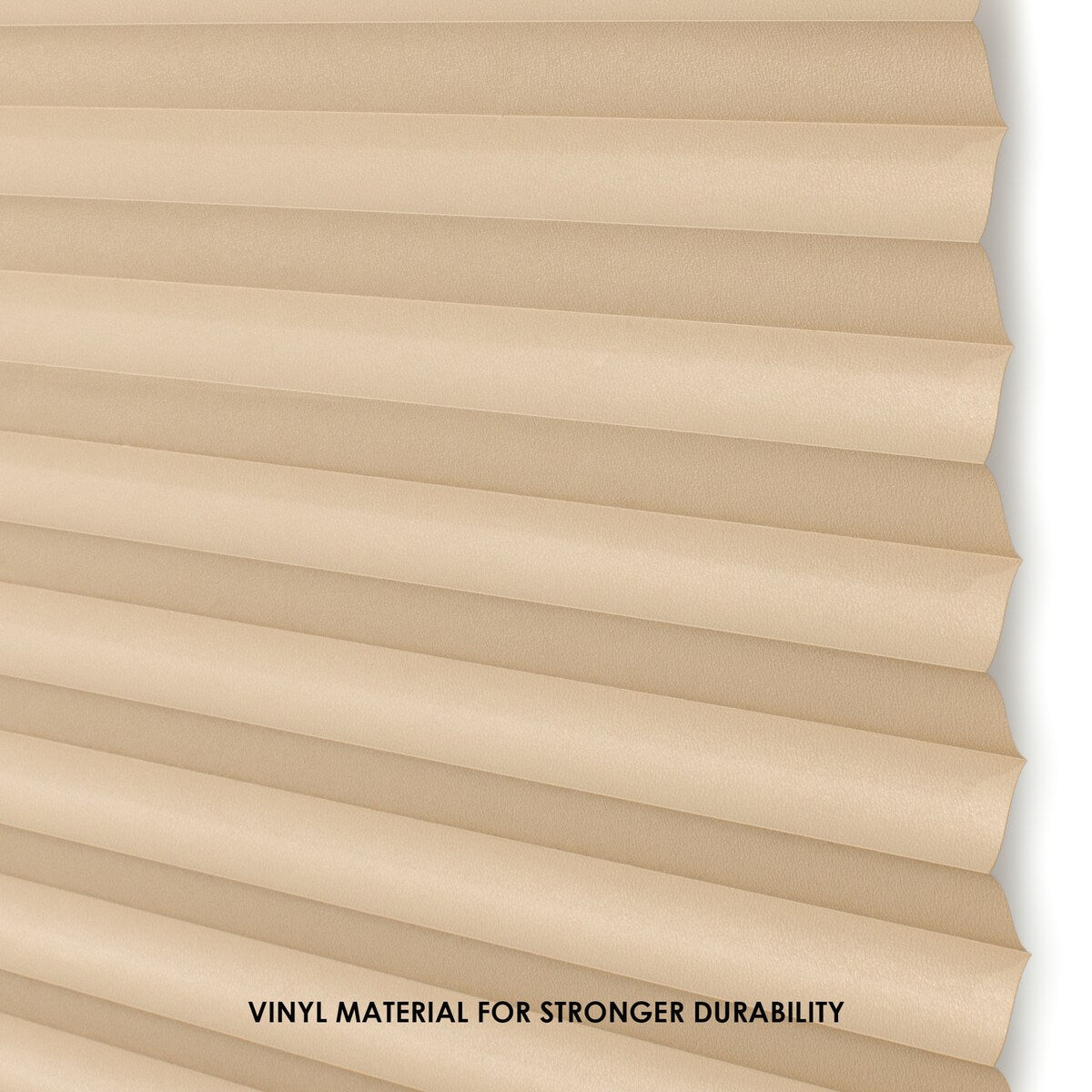 Cordless 1-2-3 Vinyl Room Darkening Pleated Window Shade