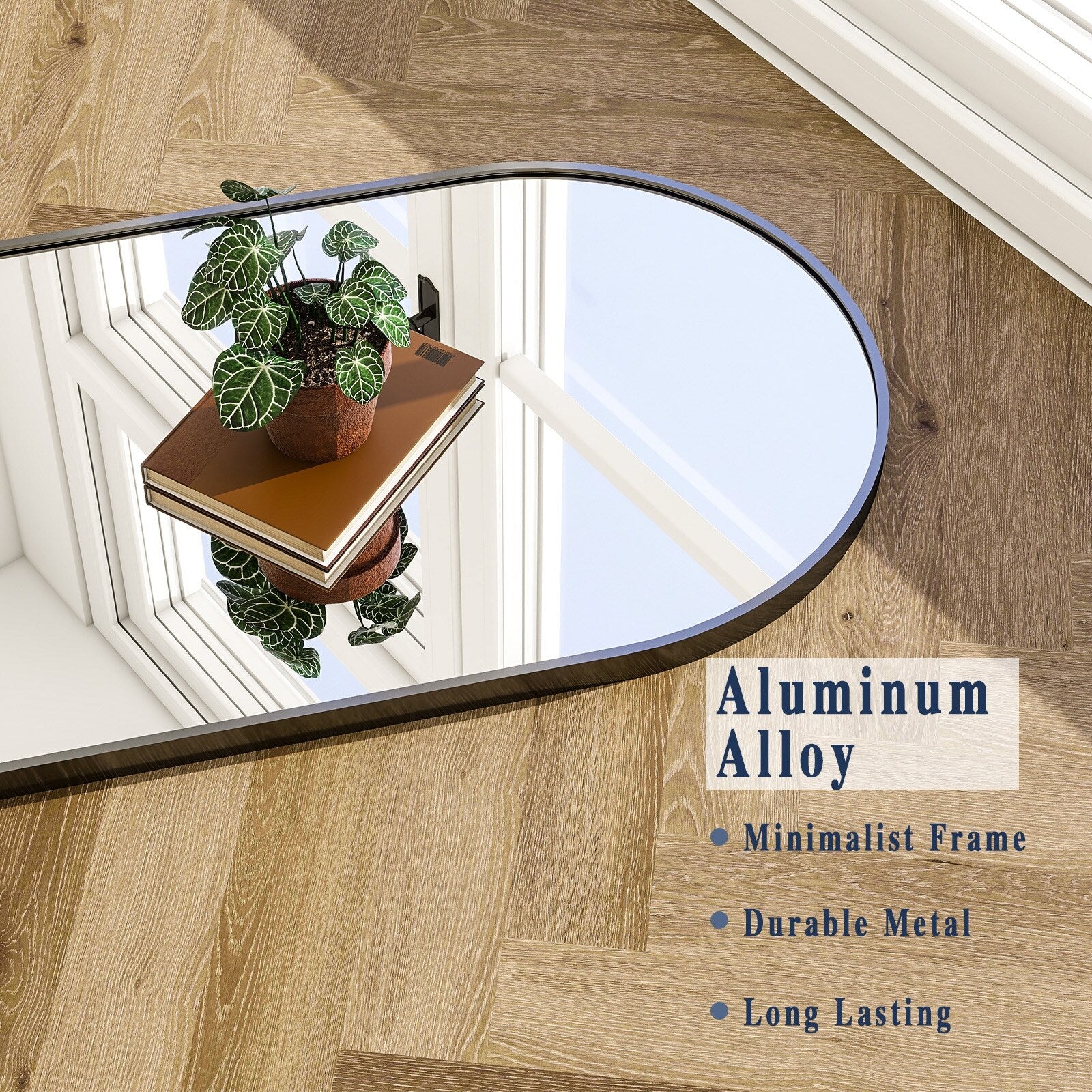 Metal Arch Full Length Mirror Floor Mirror Wall-Mounted