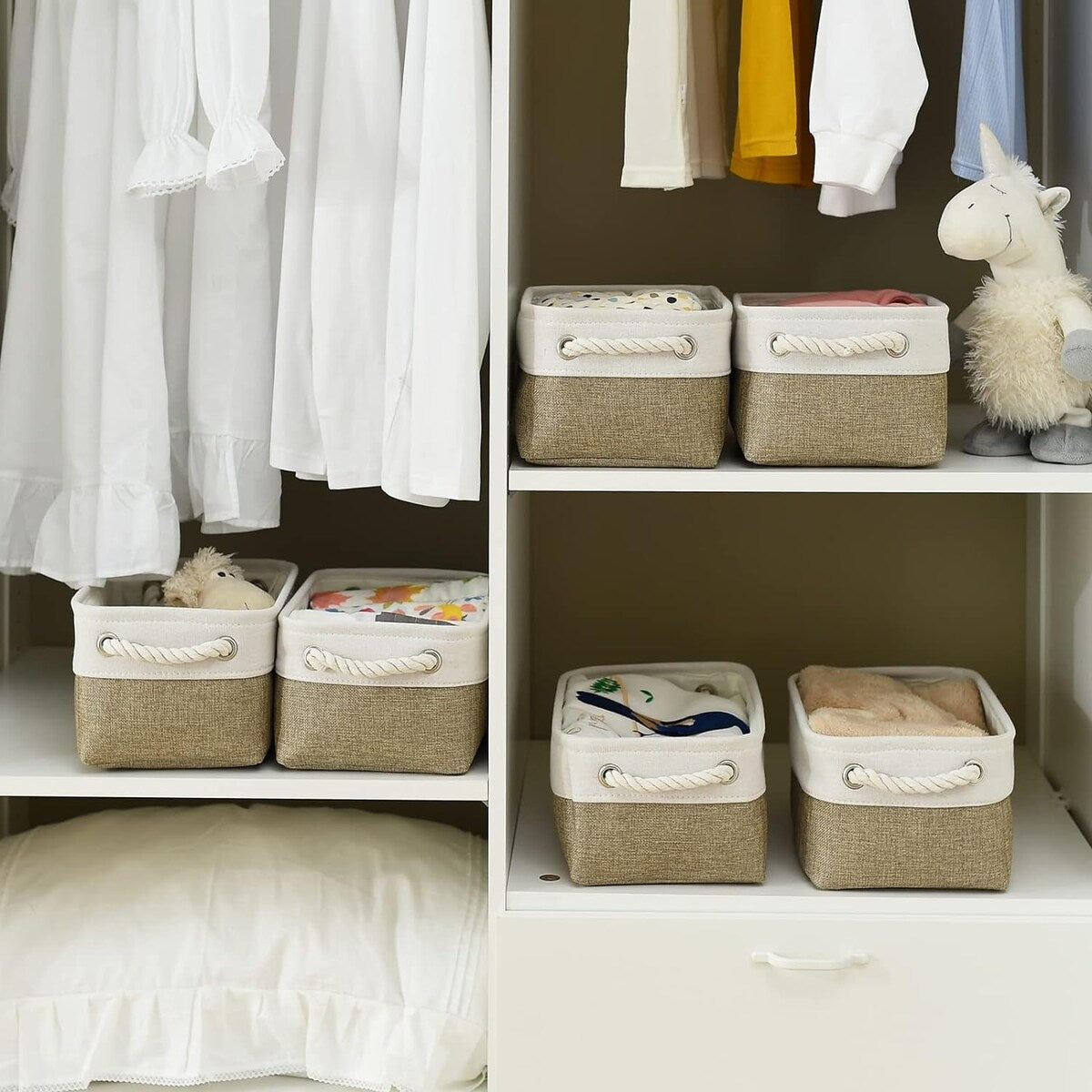 Small Storage Baskets for Organizing- 6 Pack