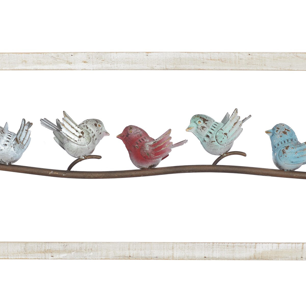 Metal Bird Home Wall Decor - White - Roche River Decor