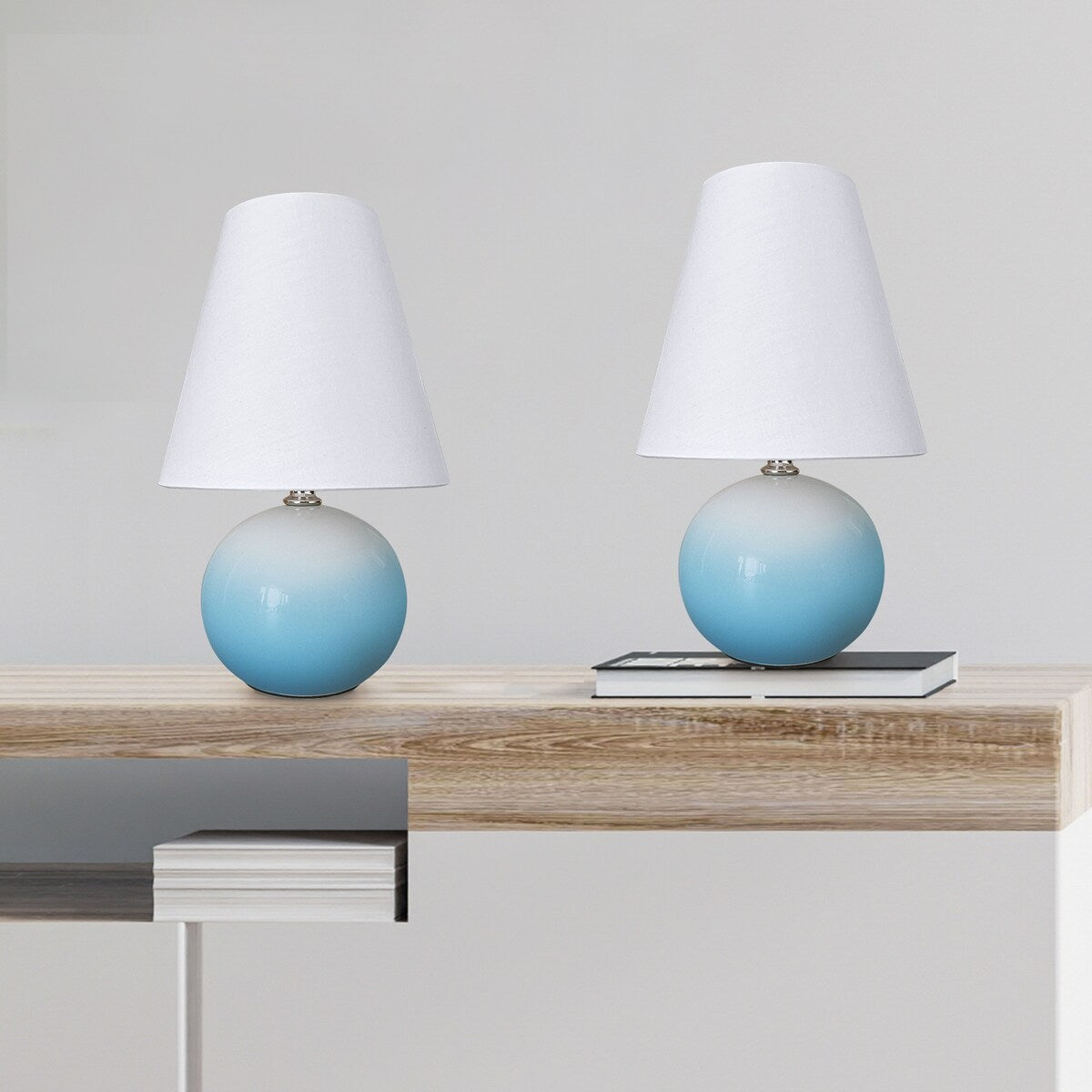 11-inch Gradient Ceramic Table Lamps Set of 2