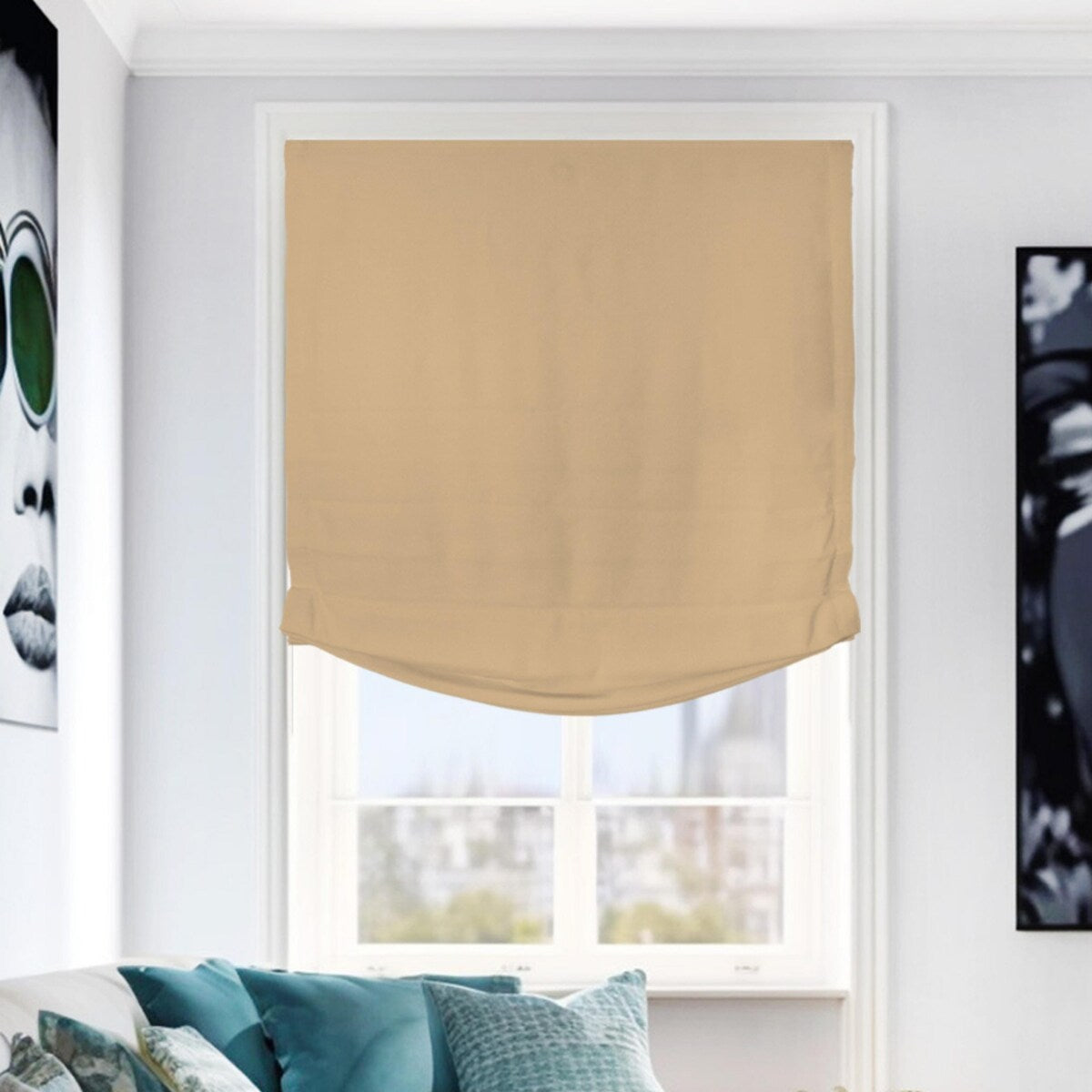 CHICOLOGY Cordless Roman Shades, Relaxed Window Blinds