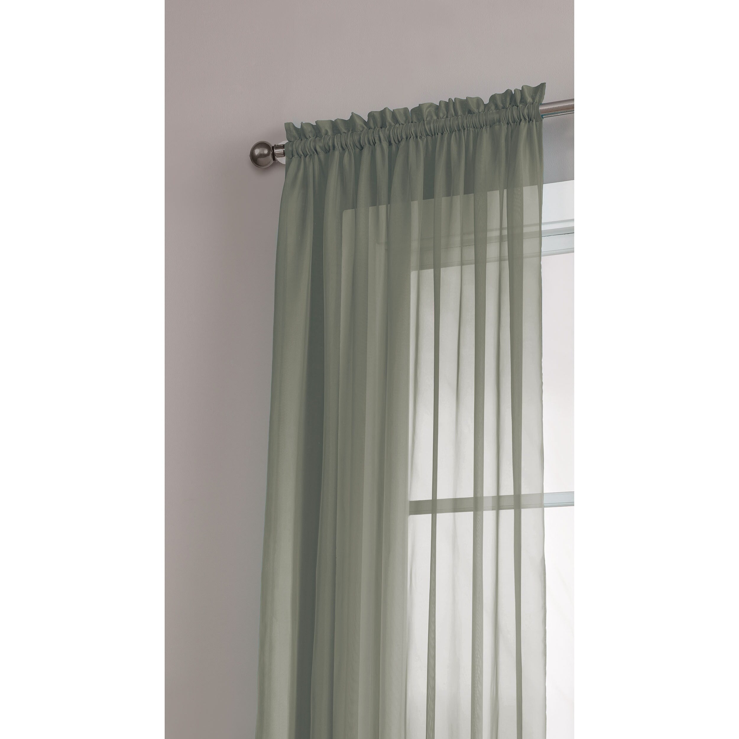 Window Elements Diamond Sheer Voile Extra Wide, 56 Inch Wide. Rod Pocket Curtain Panel