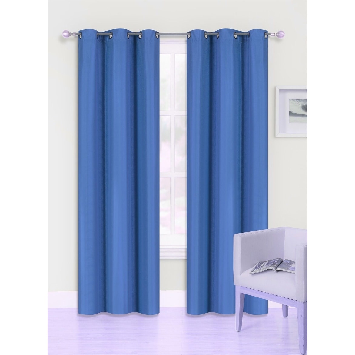 2 Pcs 95 Inch Heavy Insulated Blackout Curtain Panels