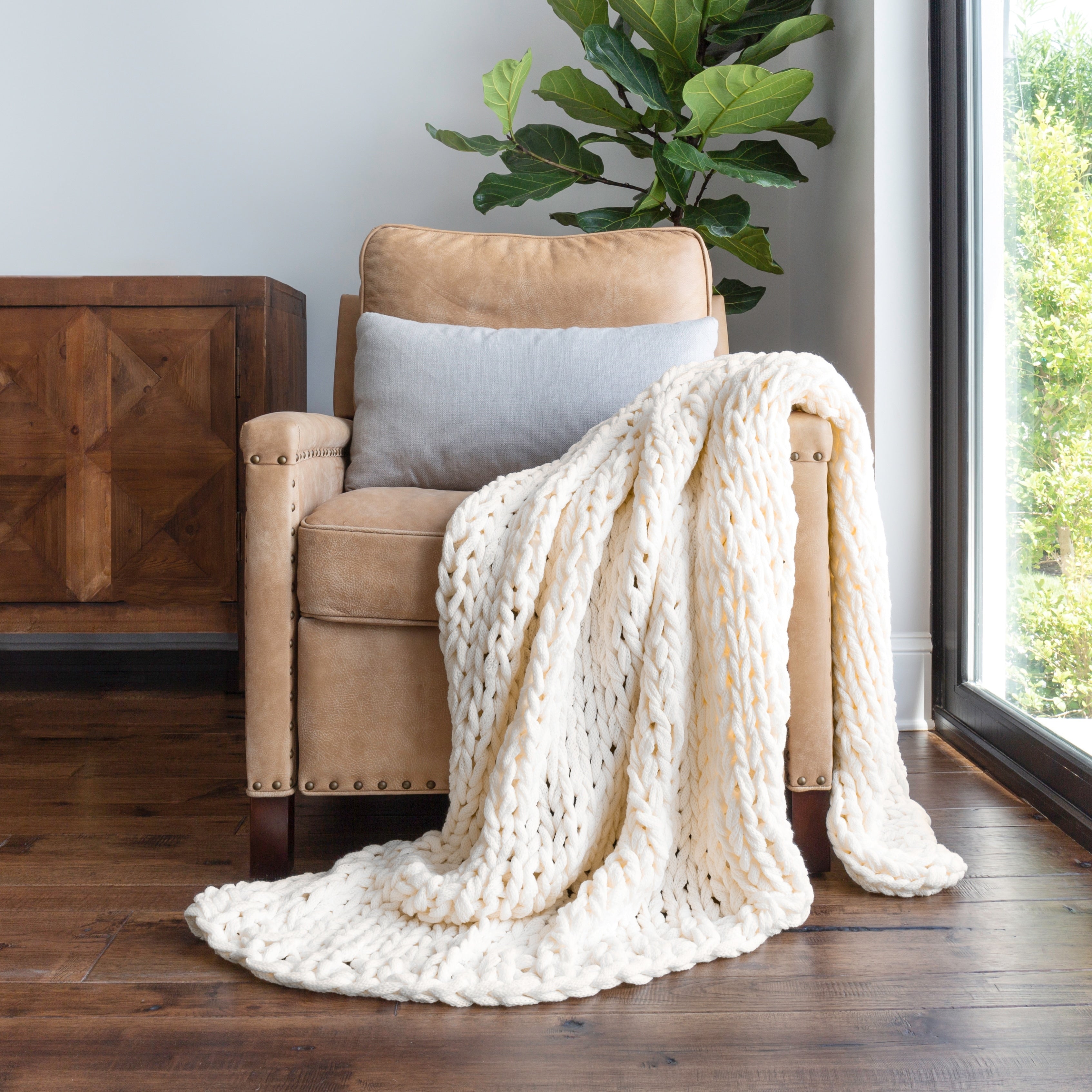 Soft Handmade Chunky Knit Throw Blanket