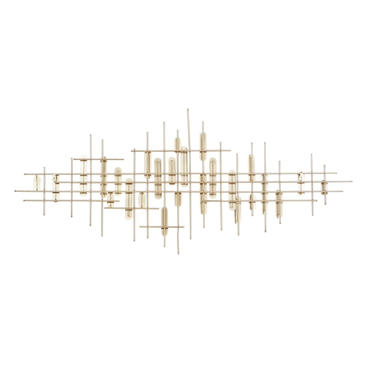 Metal Geometric Geometric Layered Home Wall Decor - Gold - CosmoLiving by Cosmopolitan