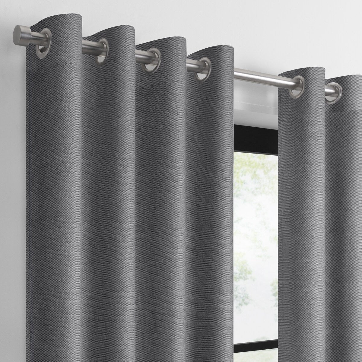 Eclipse Blackout Curtains, Larissa Solid Grommet Curtains