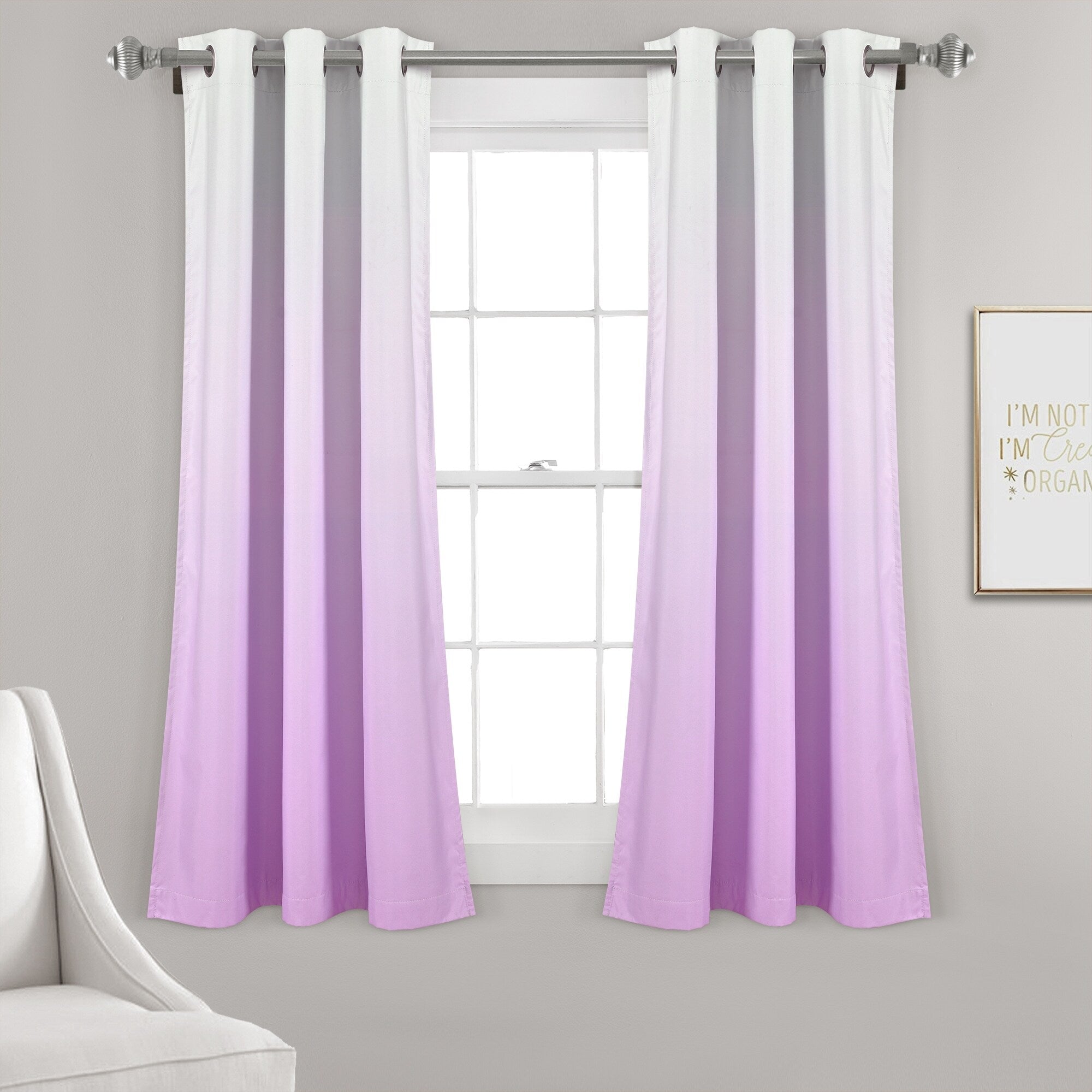 Porch & Den Millbrook Ombre Blackout Grommet Top Curtain Panel Pair