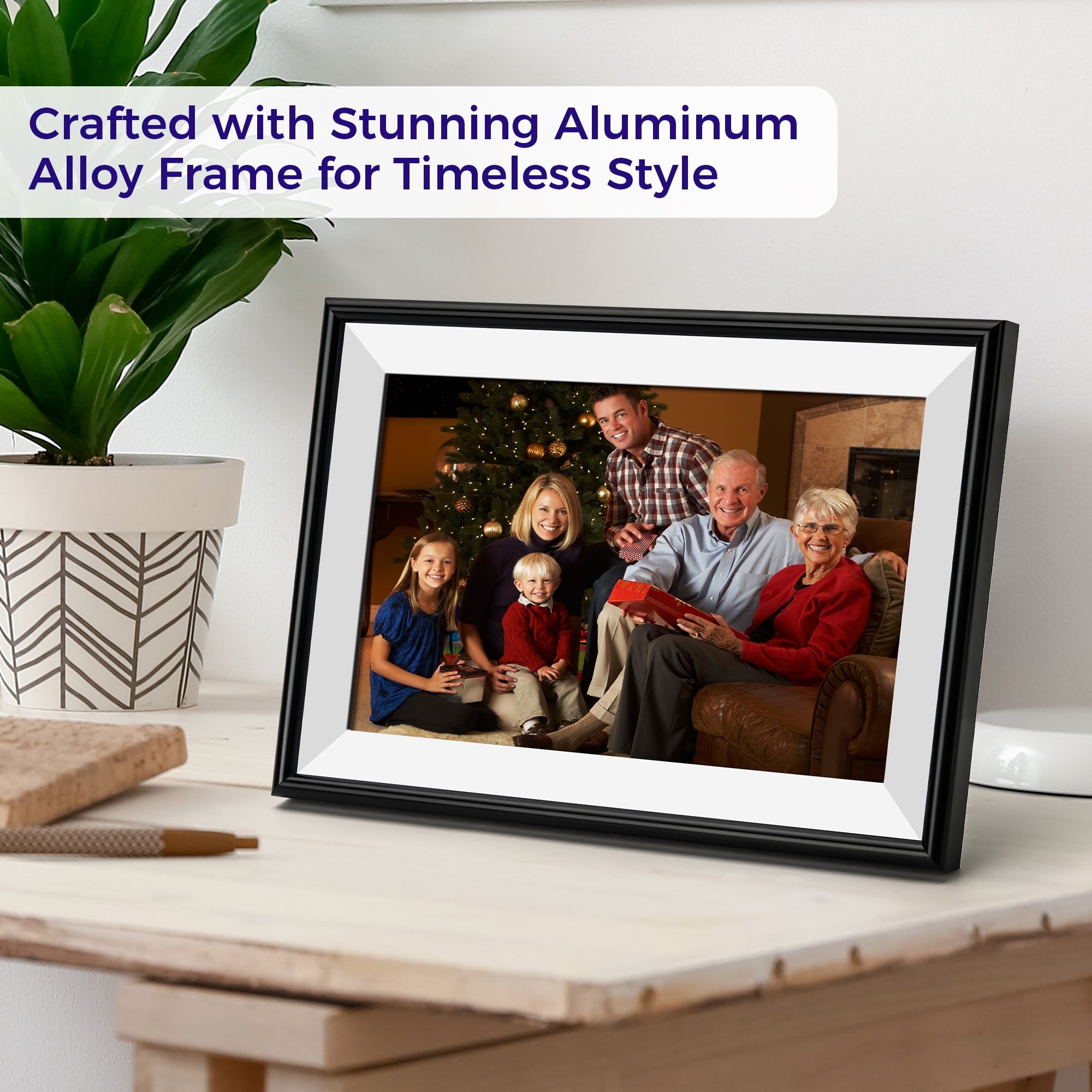 10.1 WiFi Frameo Digital Picture Photo Frame - Aluminum Frame