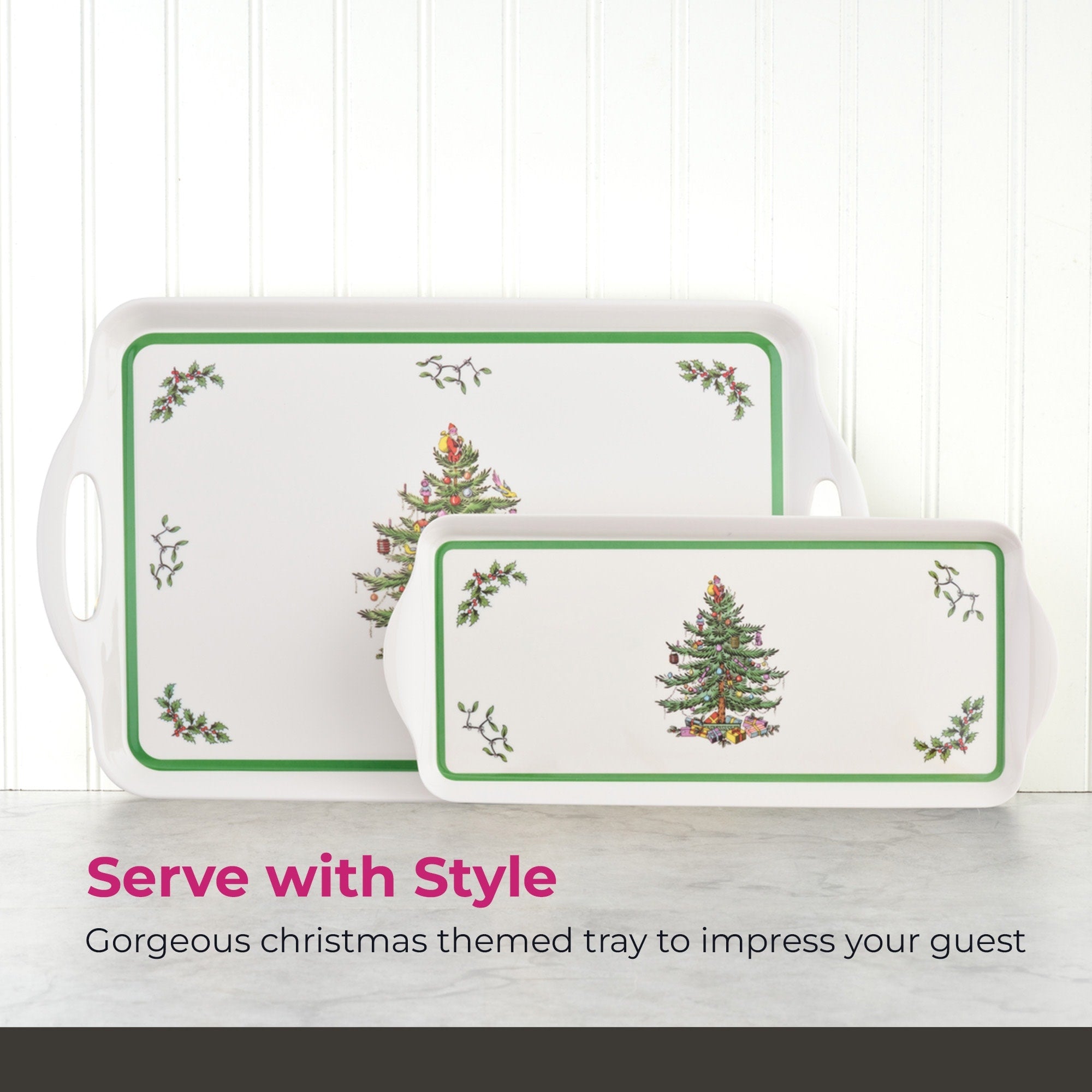 Pimpernel Christmas Tree Sandwich Tray - 15.1 L x 6.5 W