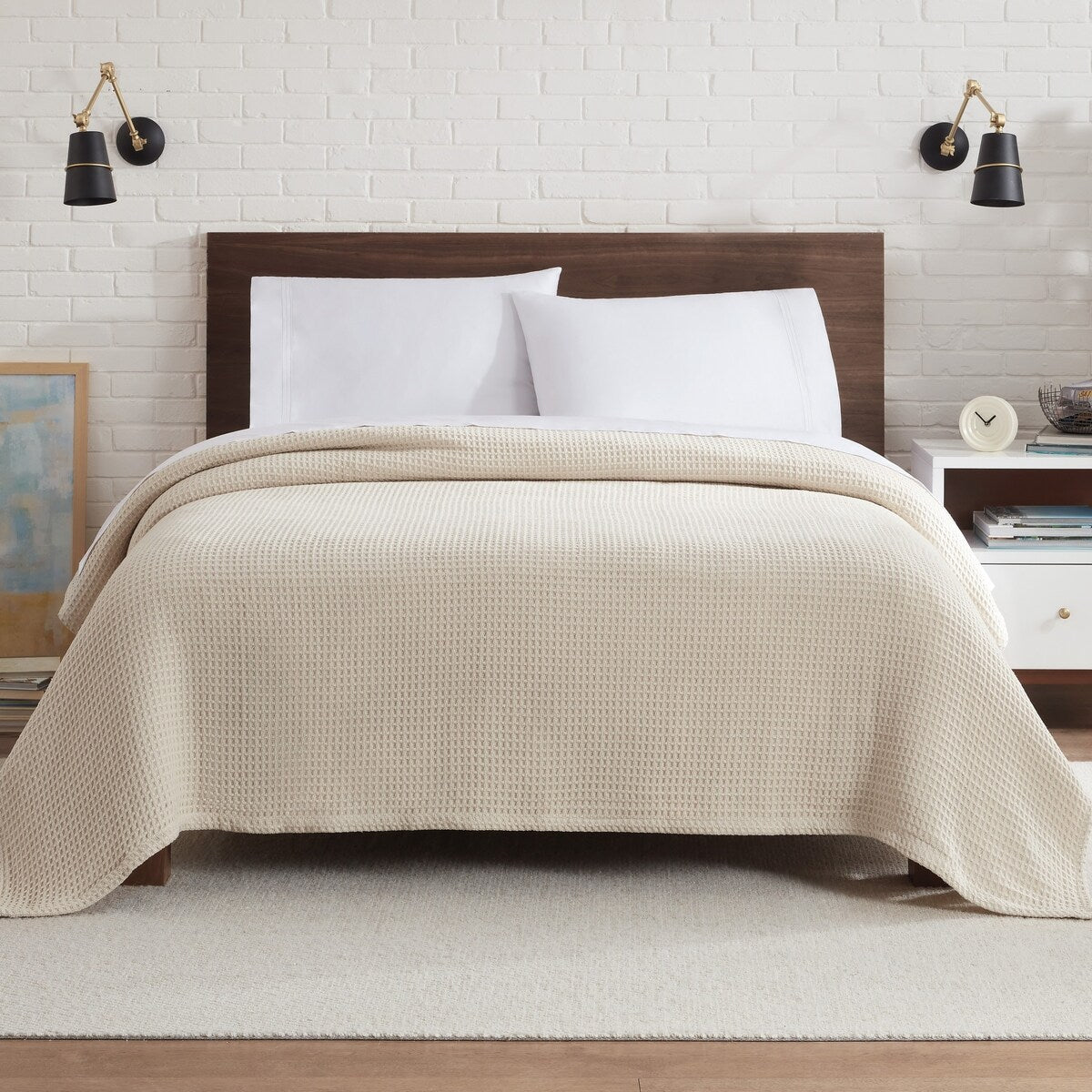 Aston & Arden Waffle Weave Cotton Blanket