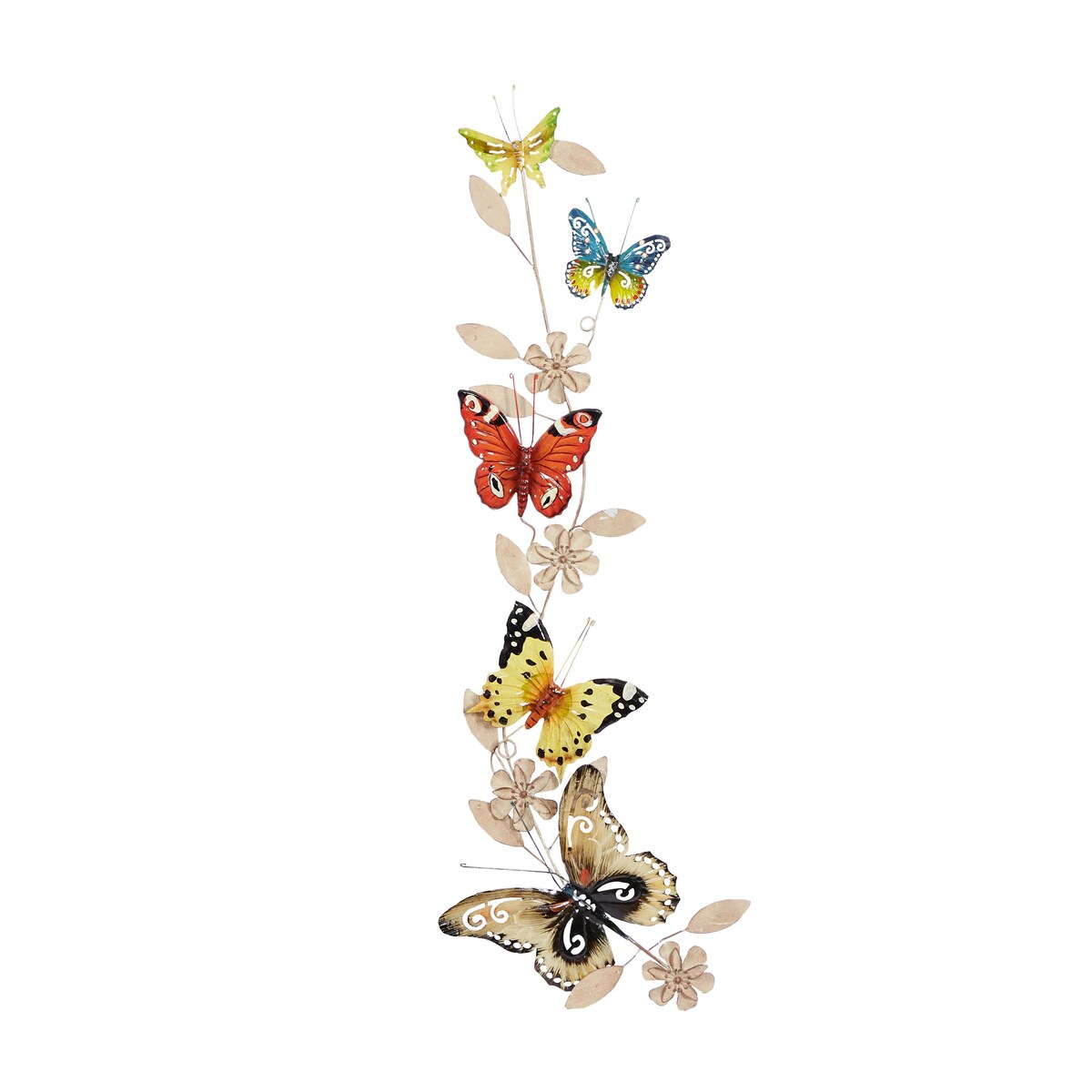 Metal Butterfly Indoor Outdoor Home Wall Decor - Multi Colored - Roche River Decor