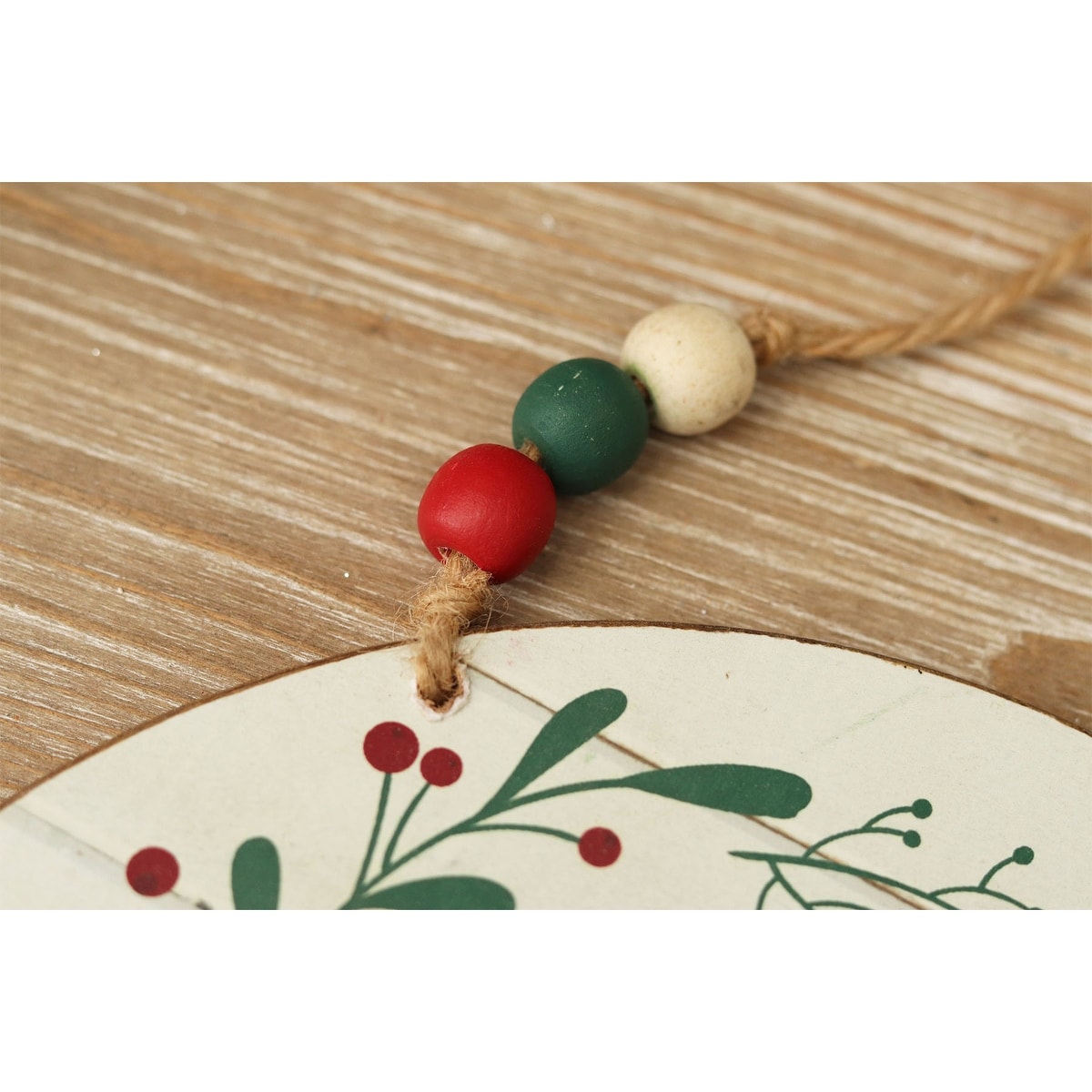 Wood and Metal Round Wall Hanging Sign,Merry Chrsitmas