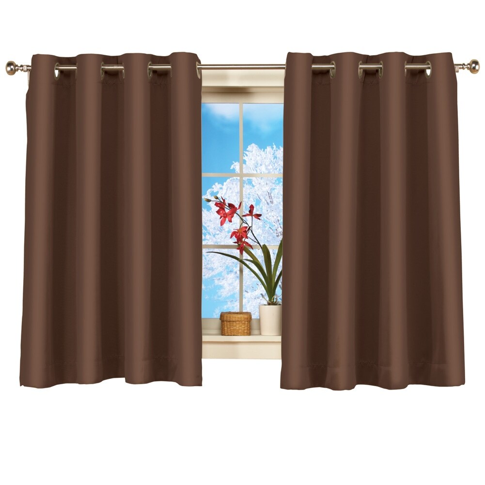 Short Blackout Window Curtain Panel with Easy Open-Close