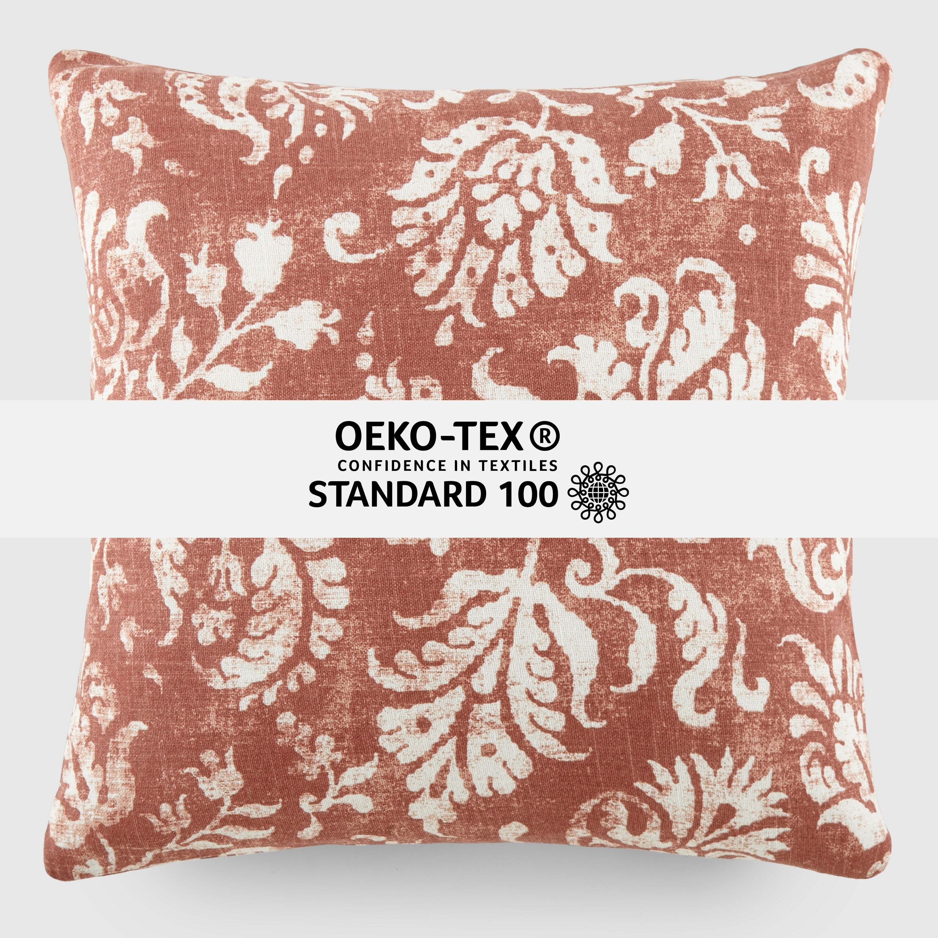 Elegant Patterns Cotton Decor Throw Pillow in Distressed Floral