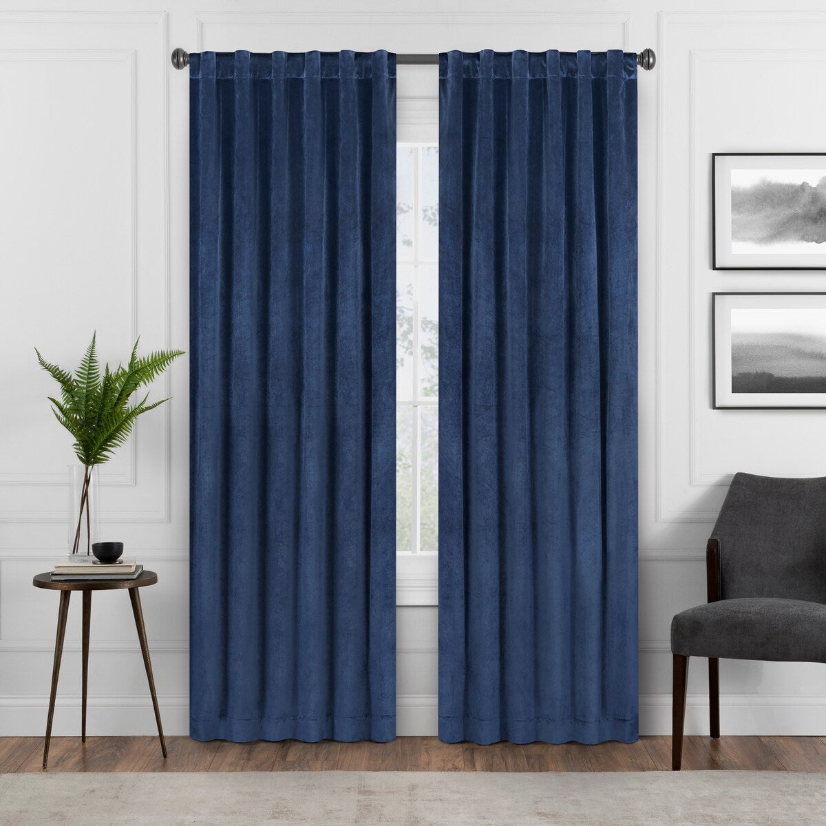 Eclipse Harper Velvet Absolute Zero Blackout Window Panel