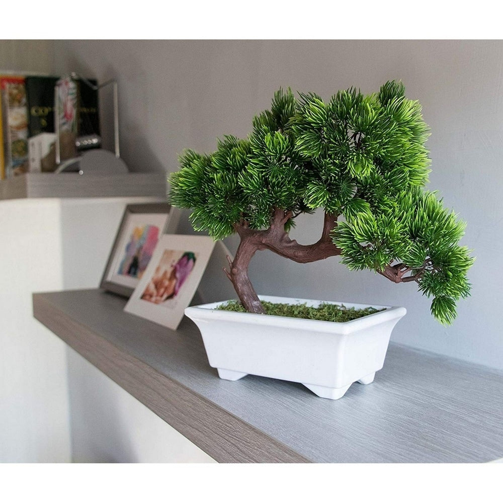 Artificial Potted Pine Bonsai Tree Indoor House Plant