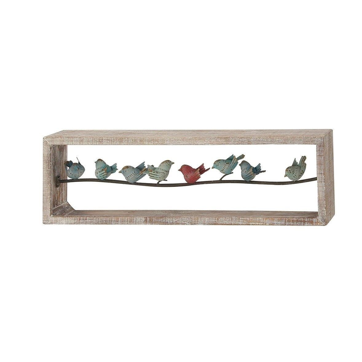 Metal Bird Home Wall Decor - White - Roche River Decor