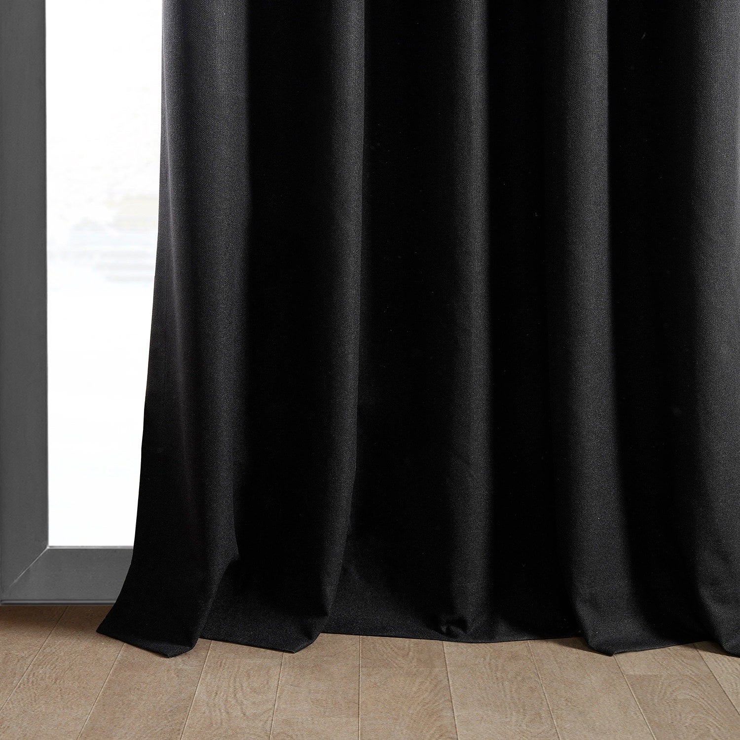 Exclusive Fabrics Vintage Thermal Cross Linen Weave Blackout Curtains (1 Panel)